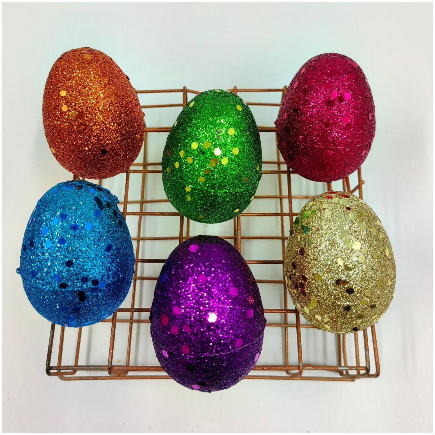 Glittered Fillable Plastic Easter Eggs - Image 3