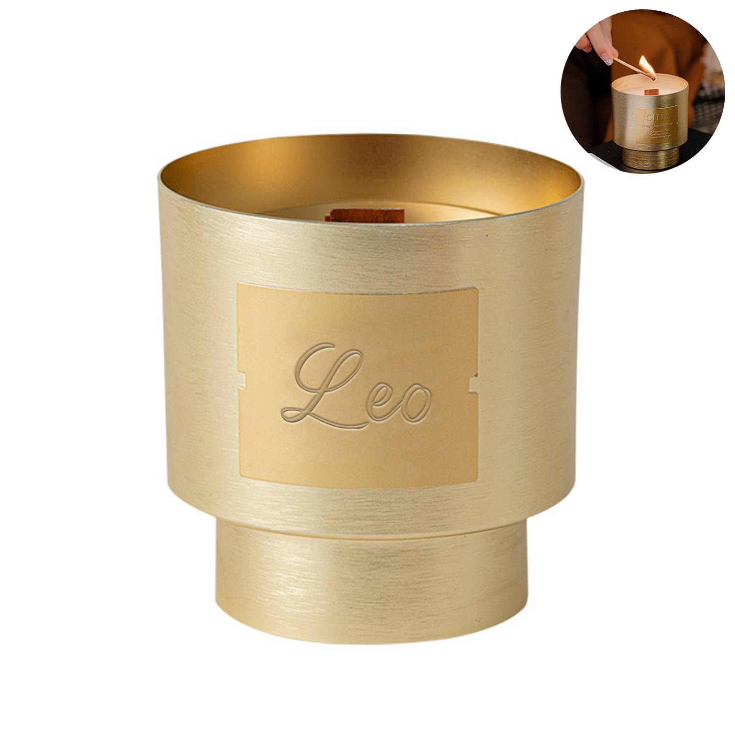 Light luxury metal cup scented candle