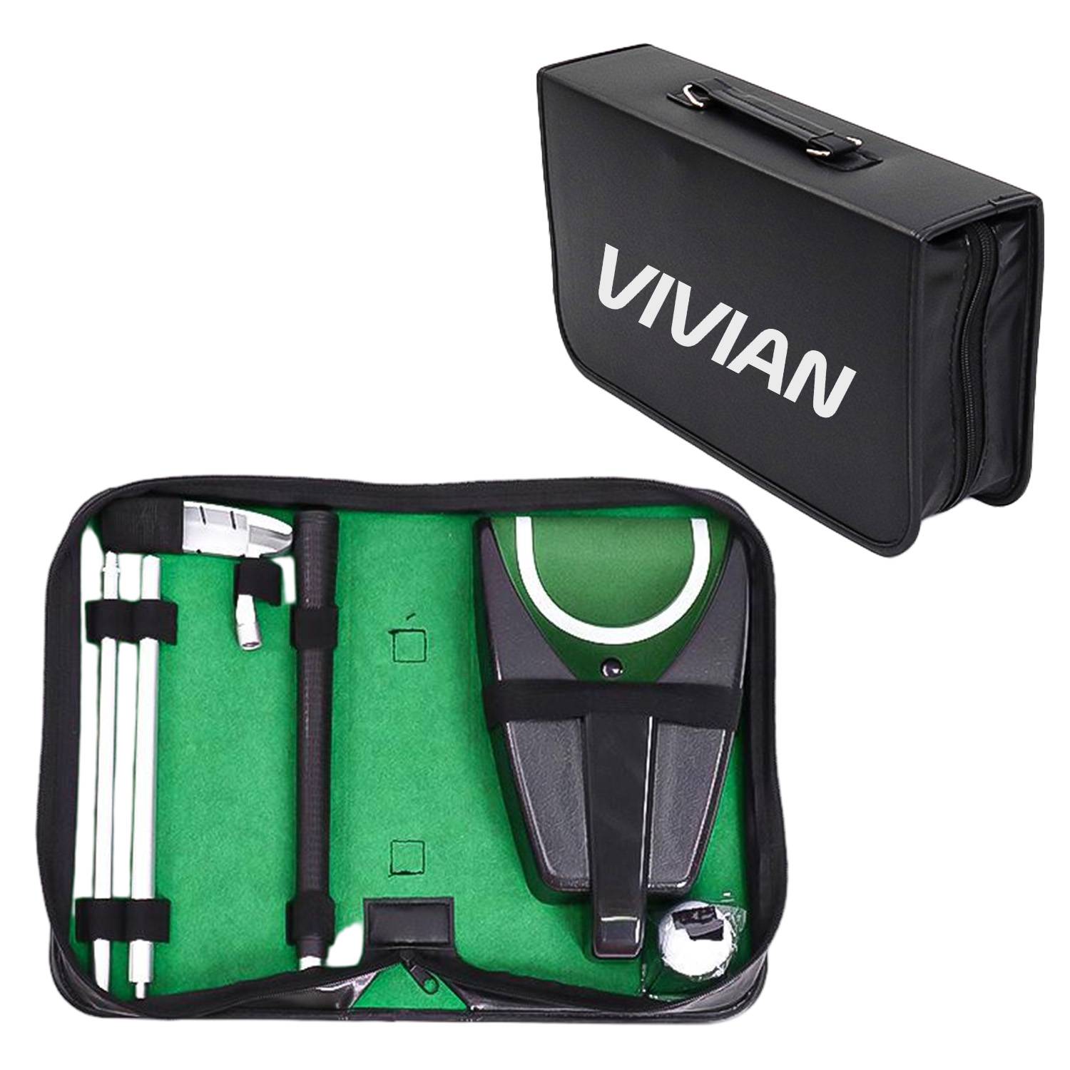 Detachable Golf Club Putting Set w/ Ball Return Cup