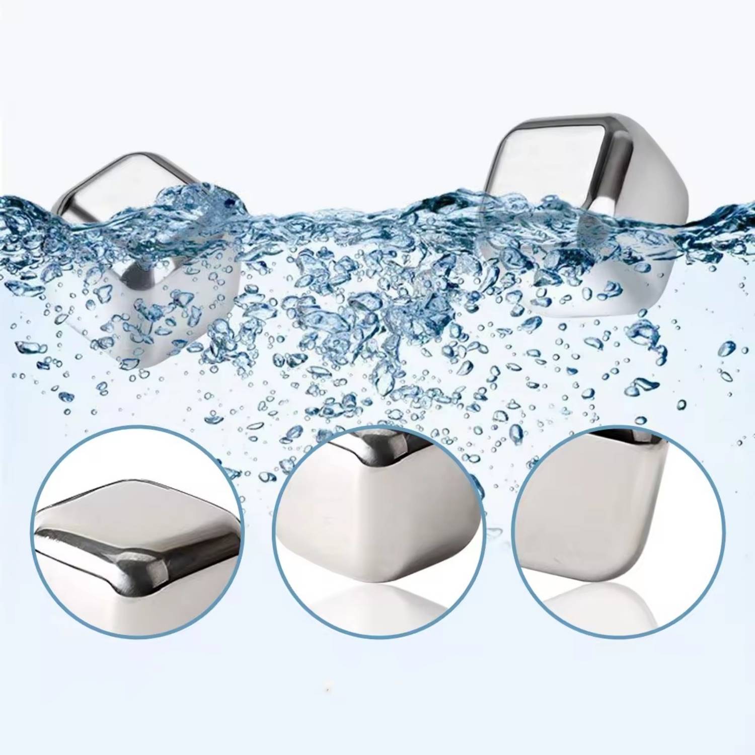 Stainless Steel Wine Stone Set In Bamboo Case - Image 3