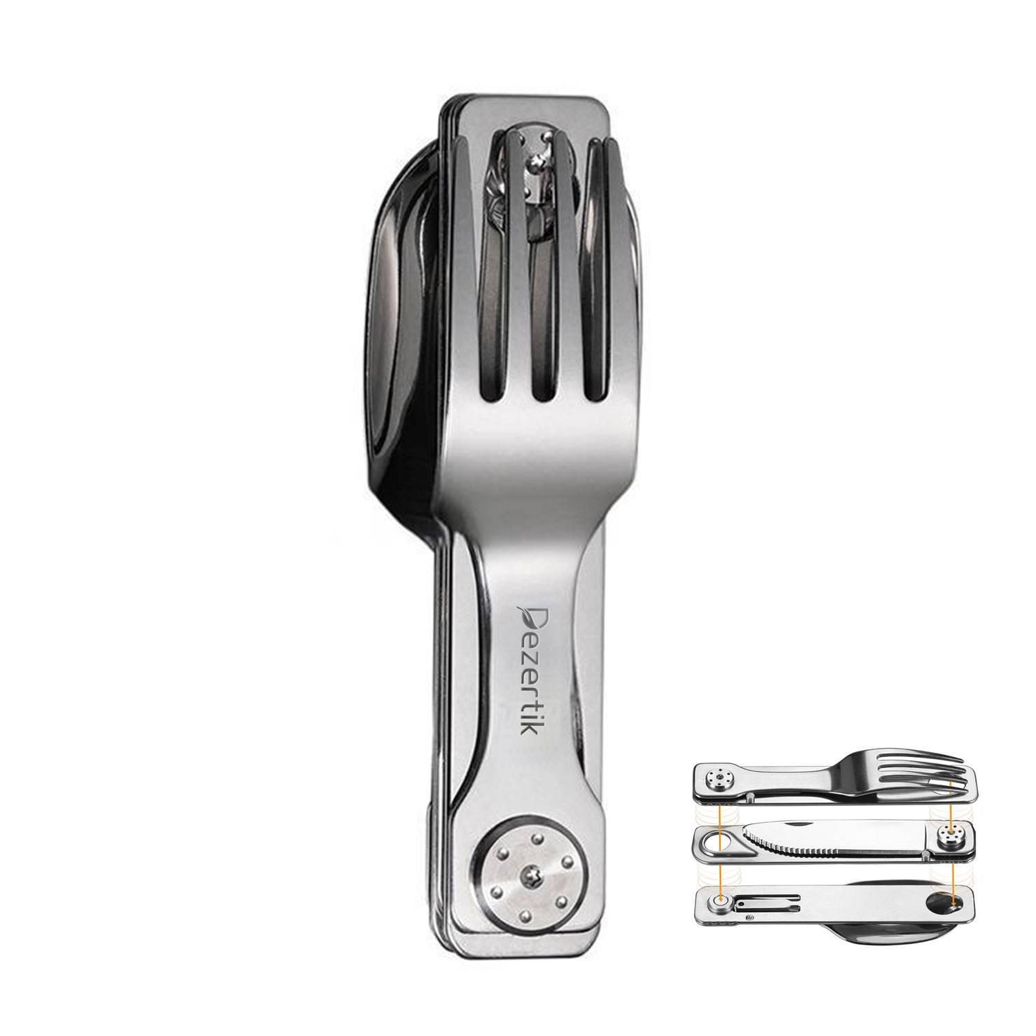 Stainless Steel Knife, Fork and Spoon Outdoor Cutlery Set
