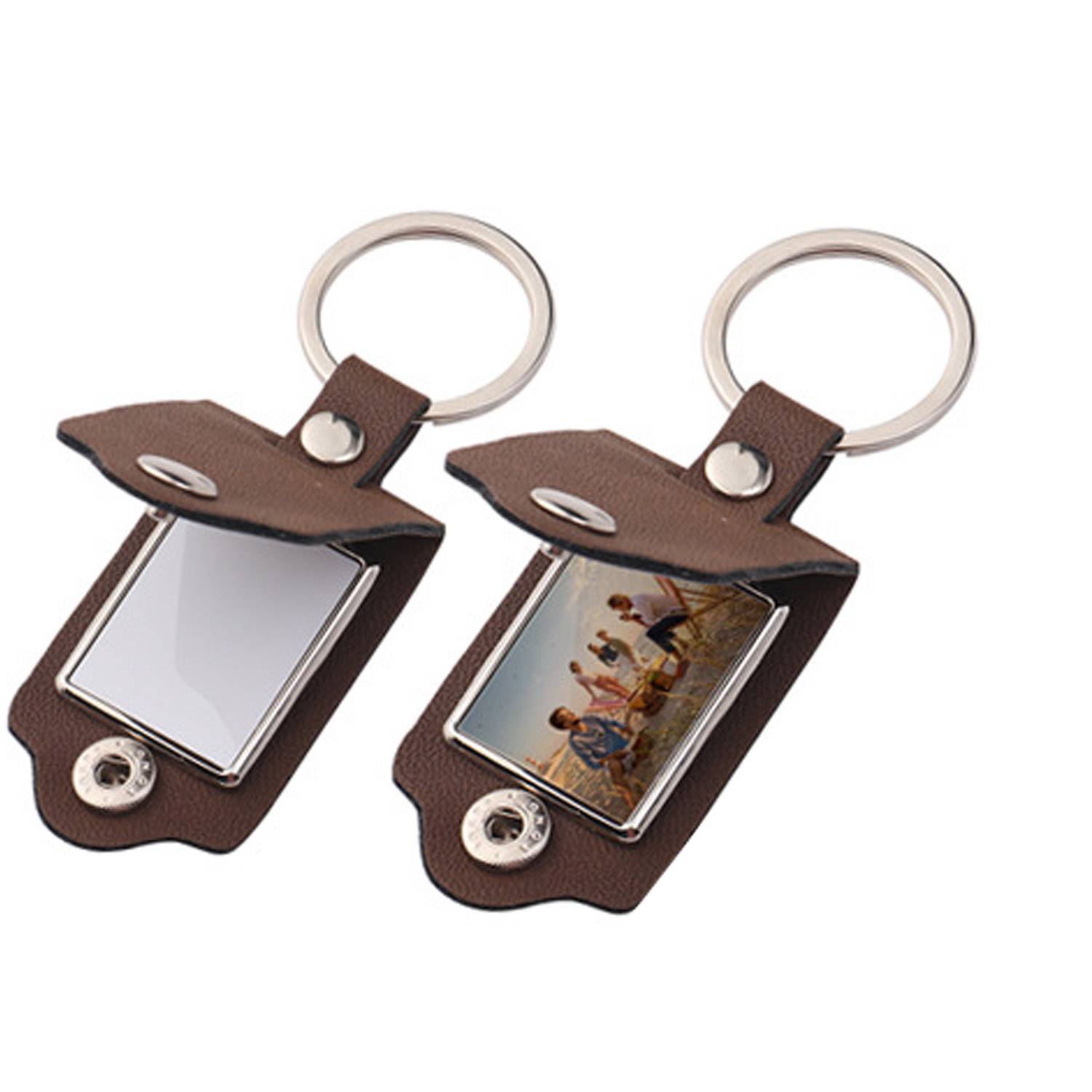 Custom PU Leather Photo Keychain - Image 3