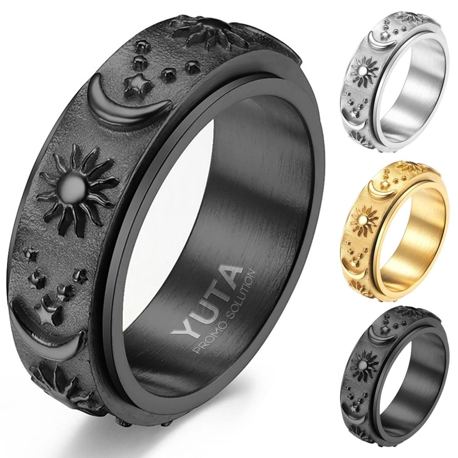 Rotatable Stainless Steel Anxiety Relief Ring