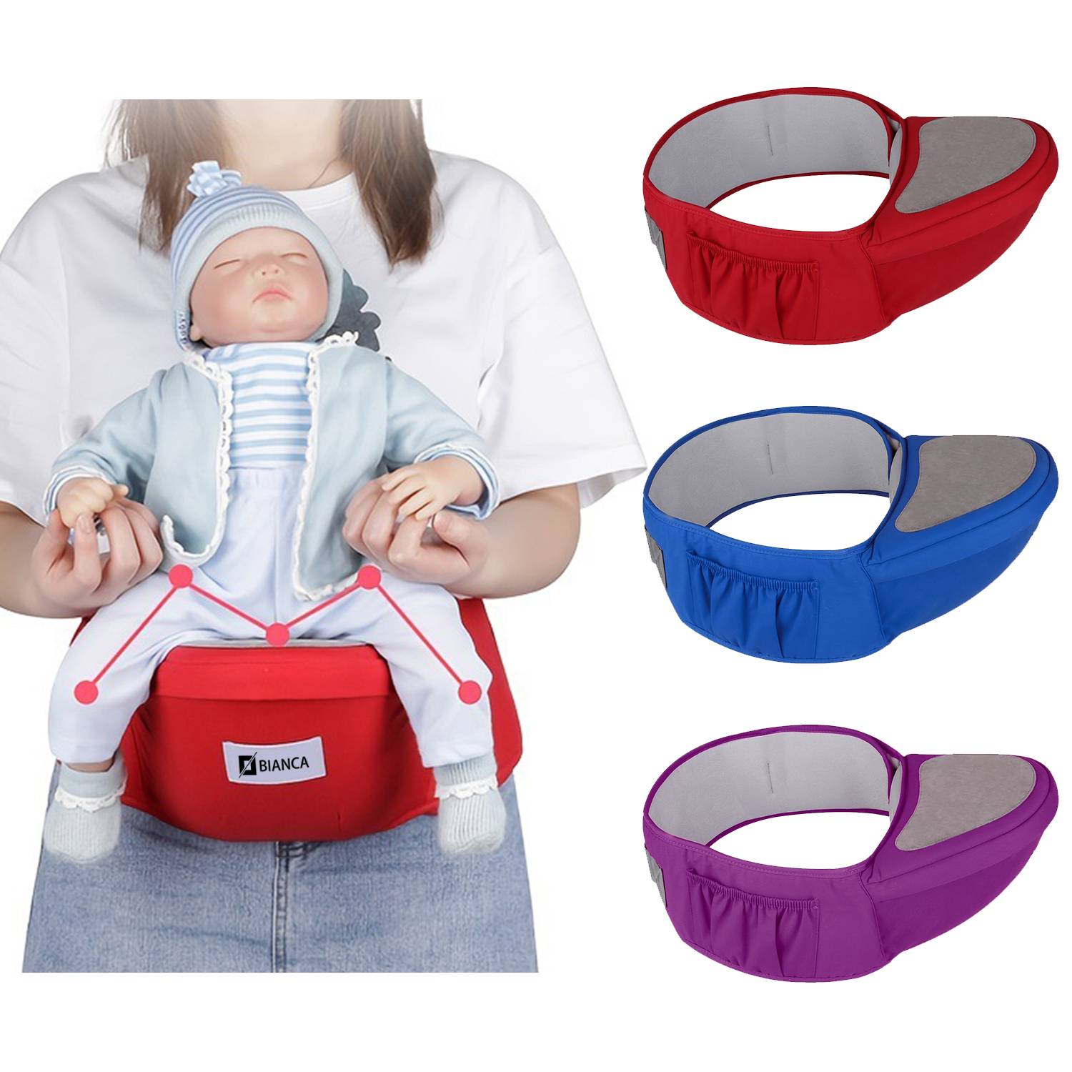 Baby Waist Stool Multi-Functional Front Hold Belt