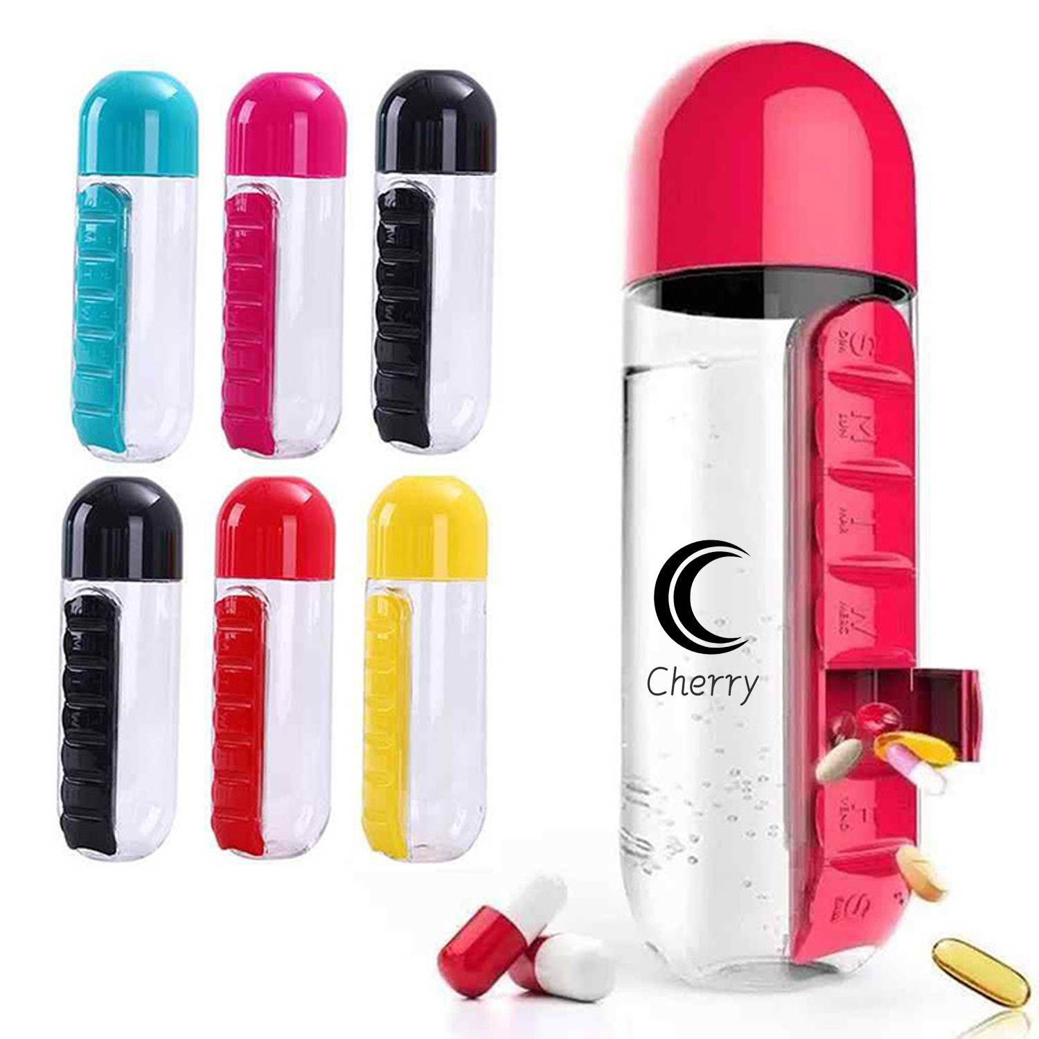 Water Bottle With Pill Box