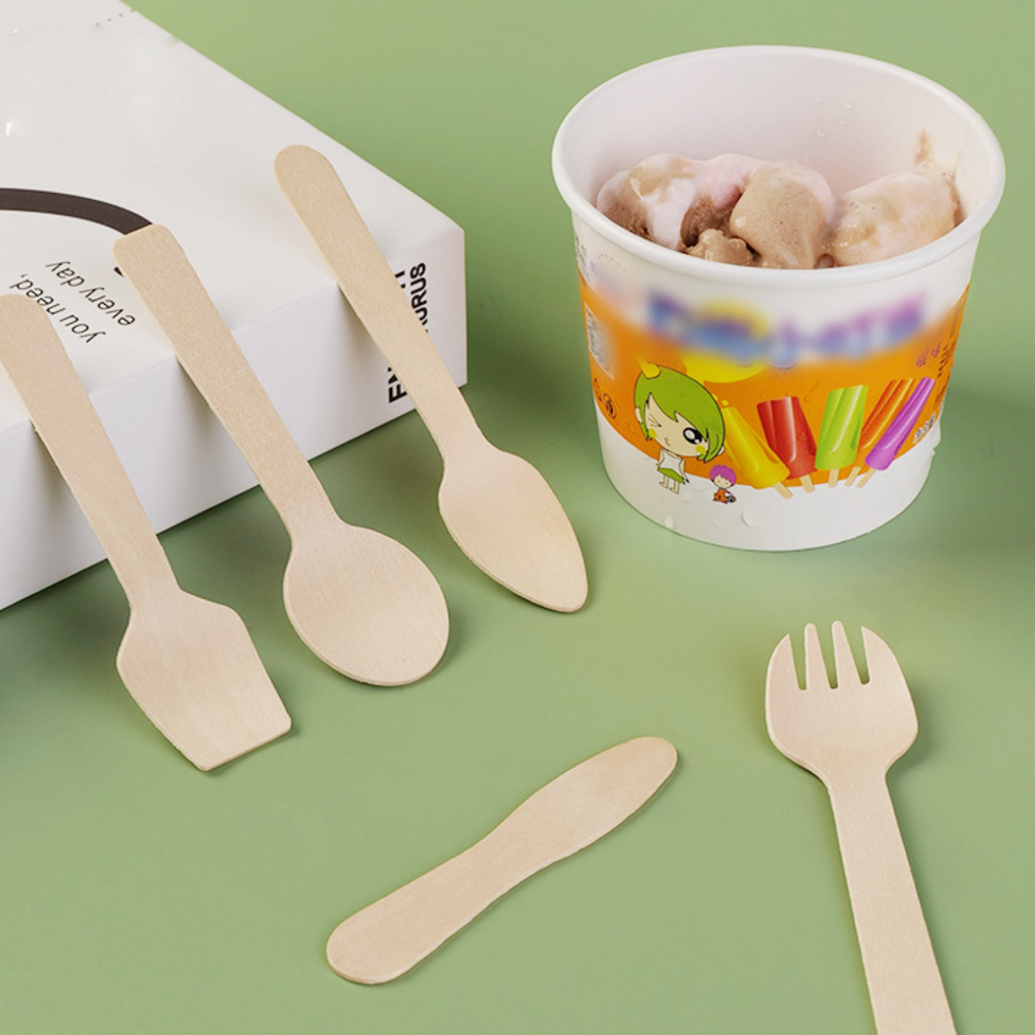 Mini Wooden Spoon Disposable Cutlery - Image 4