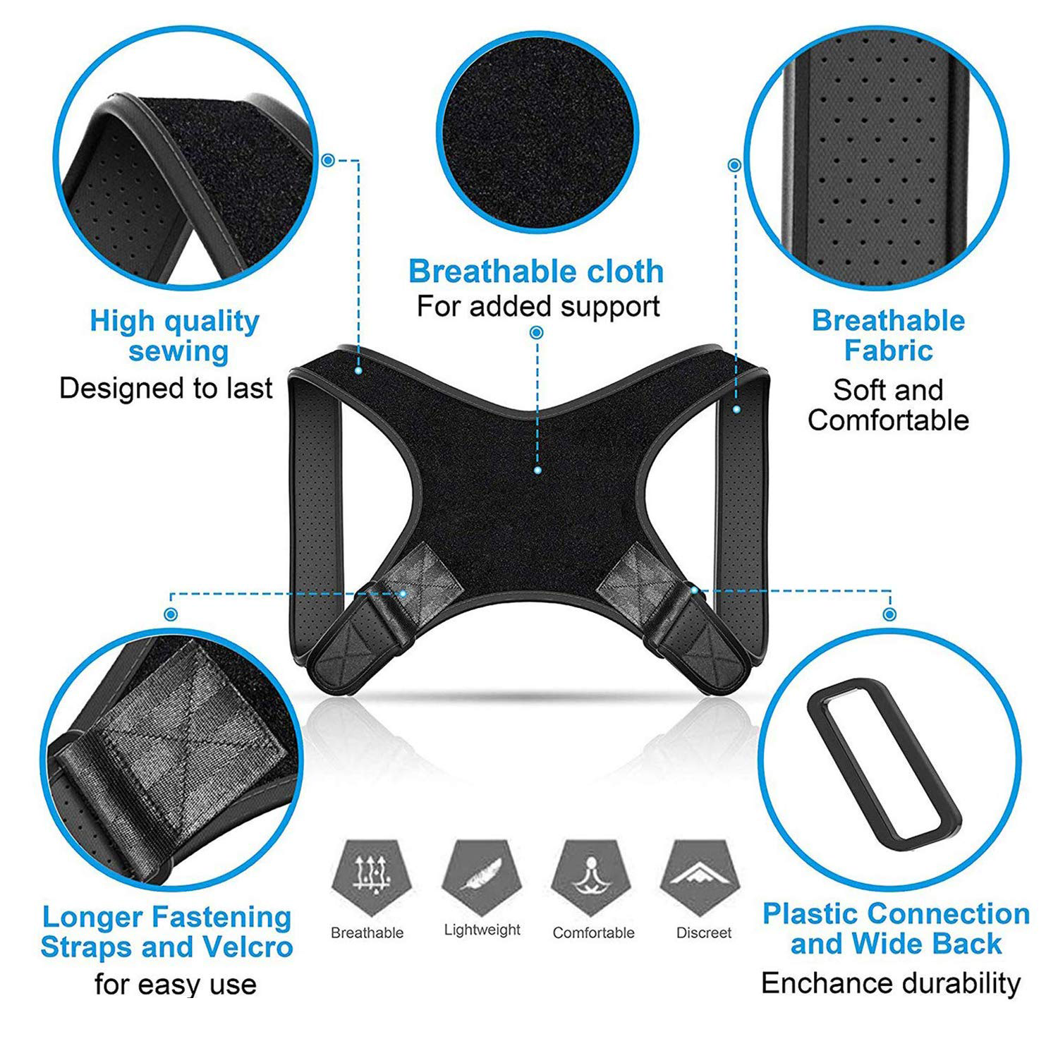Adjustable Posture Corrector for Mid to Upper Spine Support - Image 3