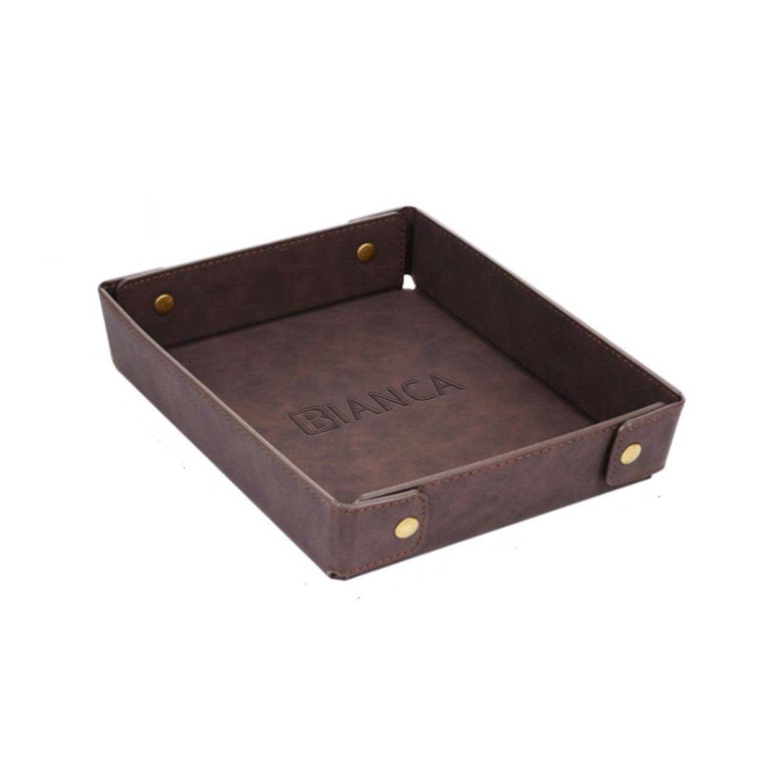 PU Leather Tray Organizer