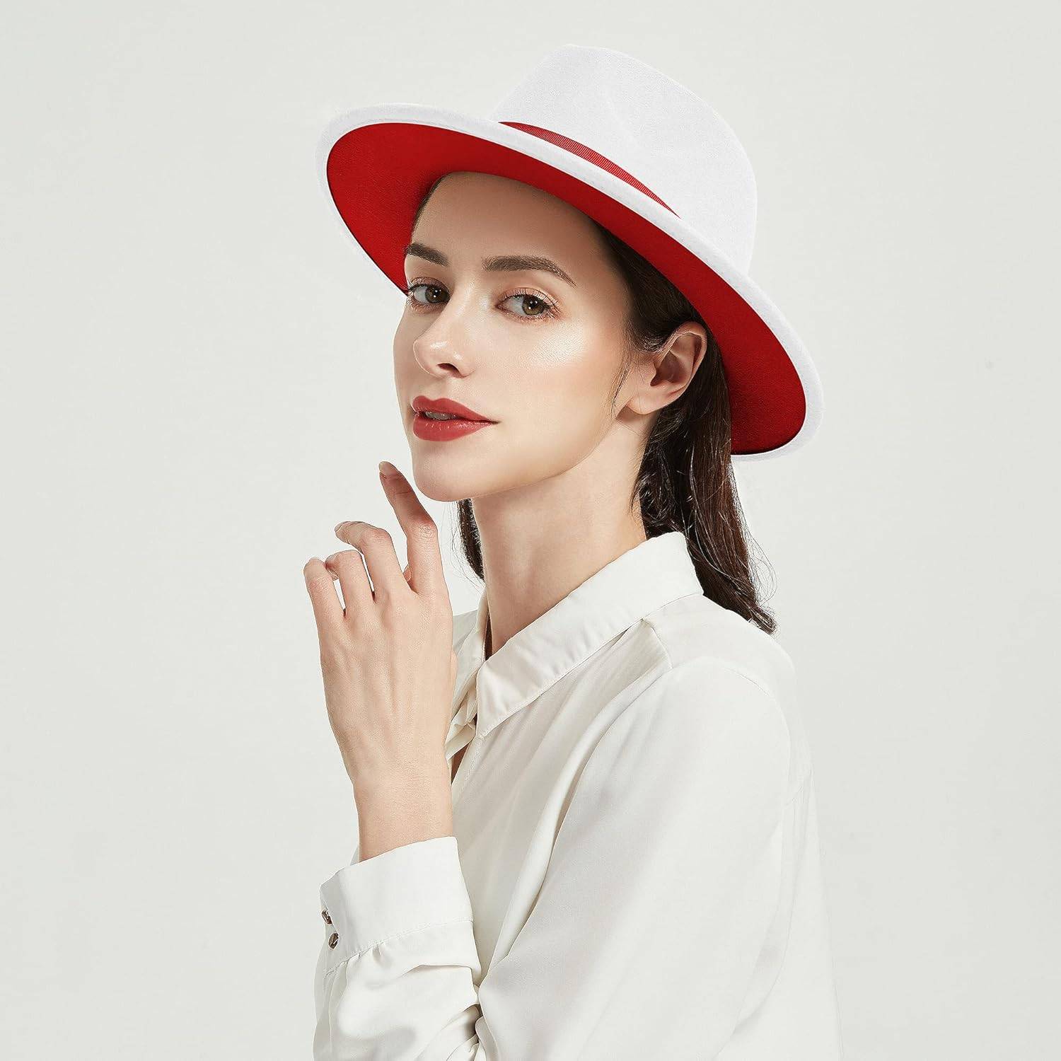 Wide Brim Fedora Hats for Women Men - Image 7