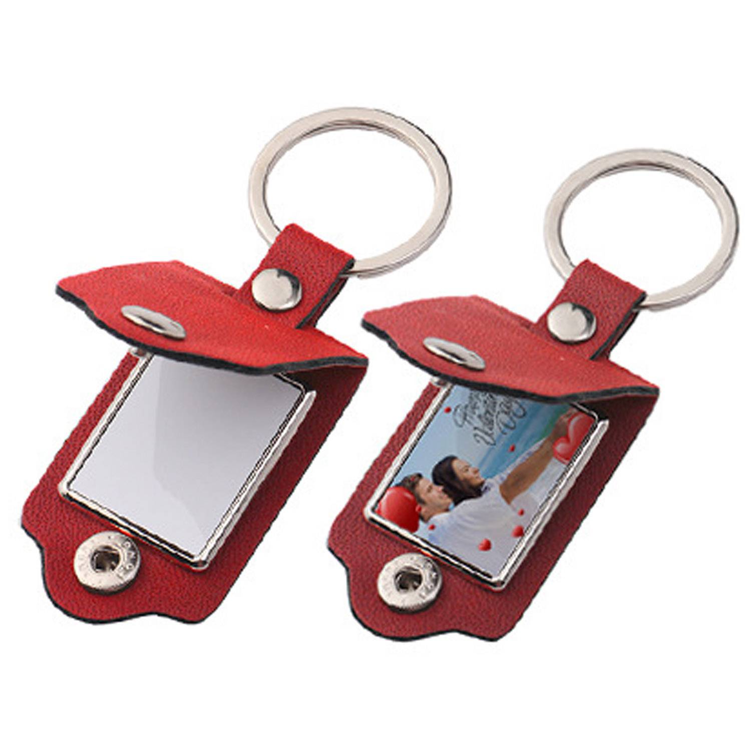 Custom PU Leather Photo Keychain - Image 7