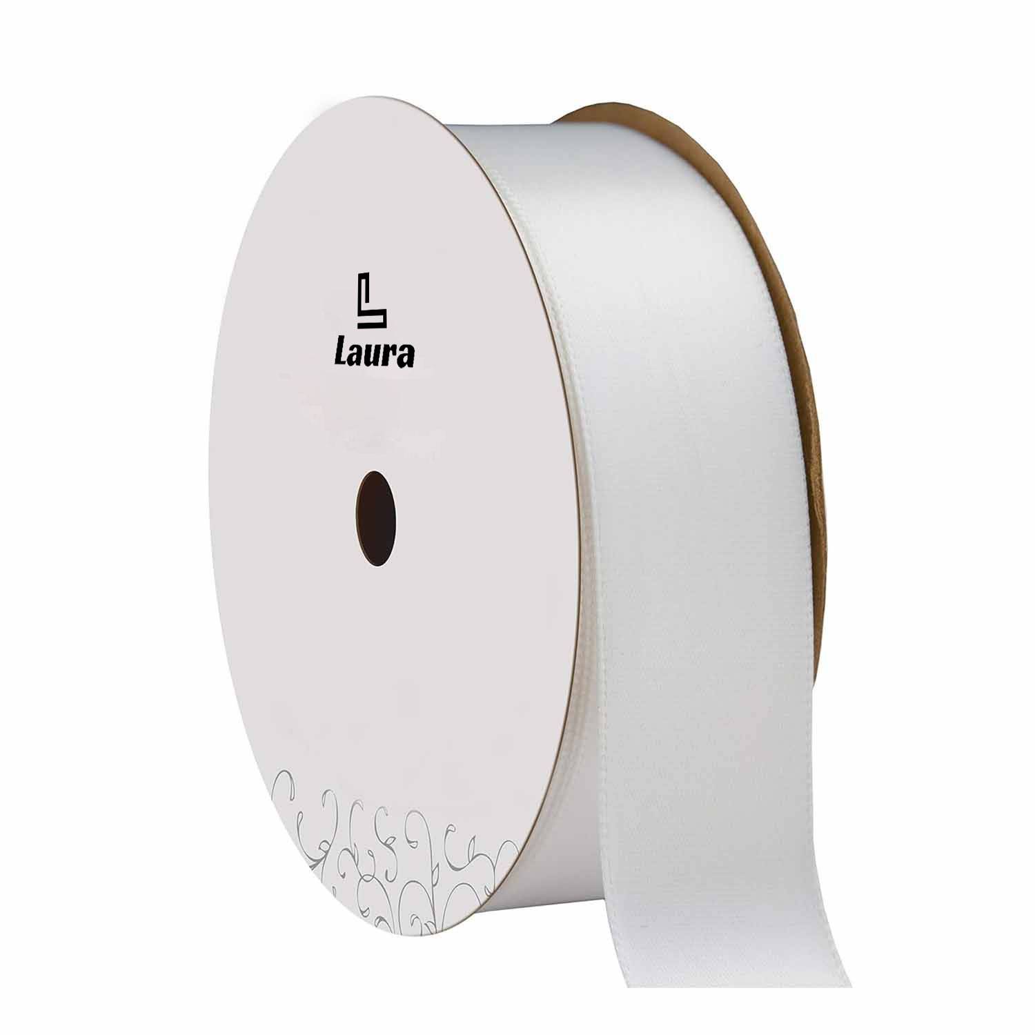 White polyester ribbon wedding christmas