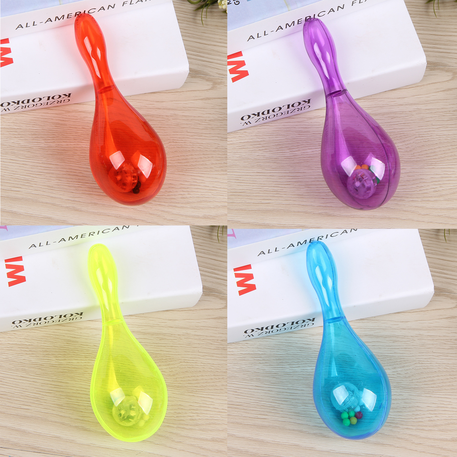 7" Plastic Glitter Maraca - Image 3