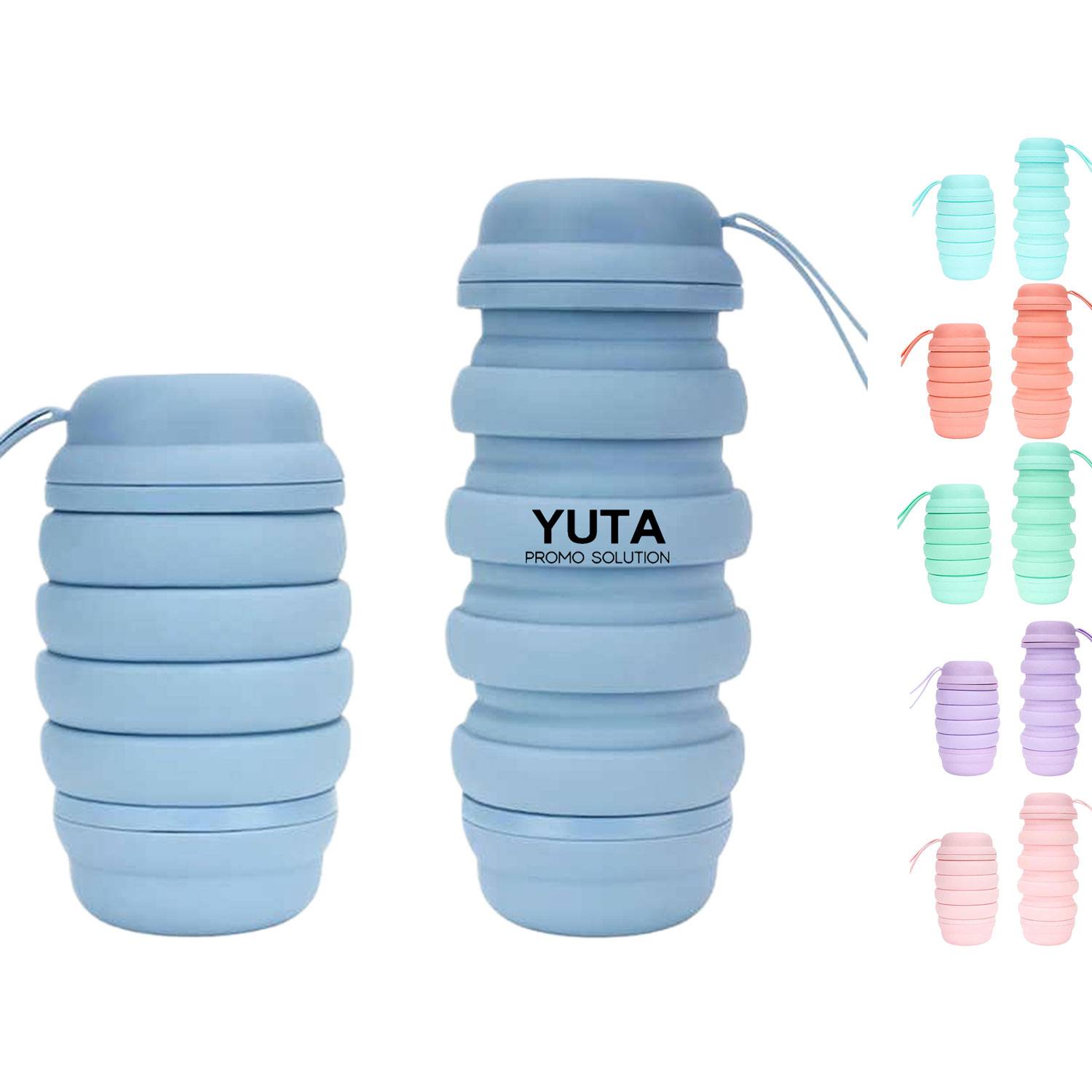 27oz Portable Collapsible Silicone Sports Water Bottle