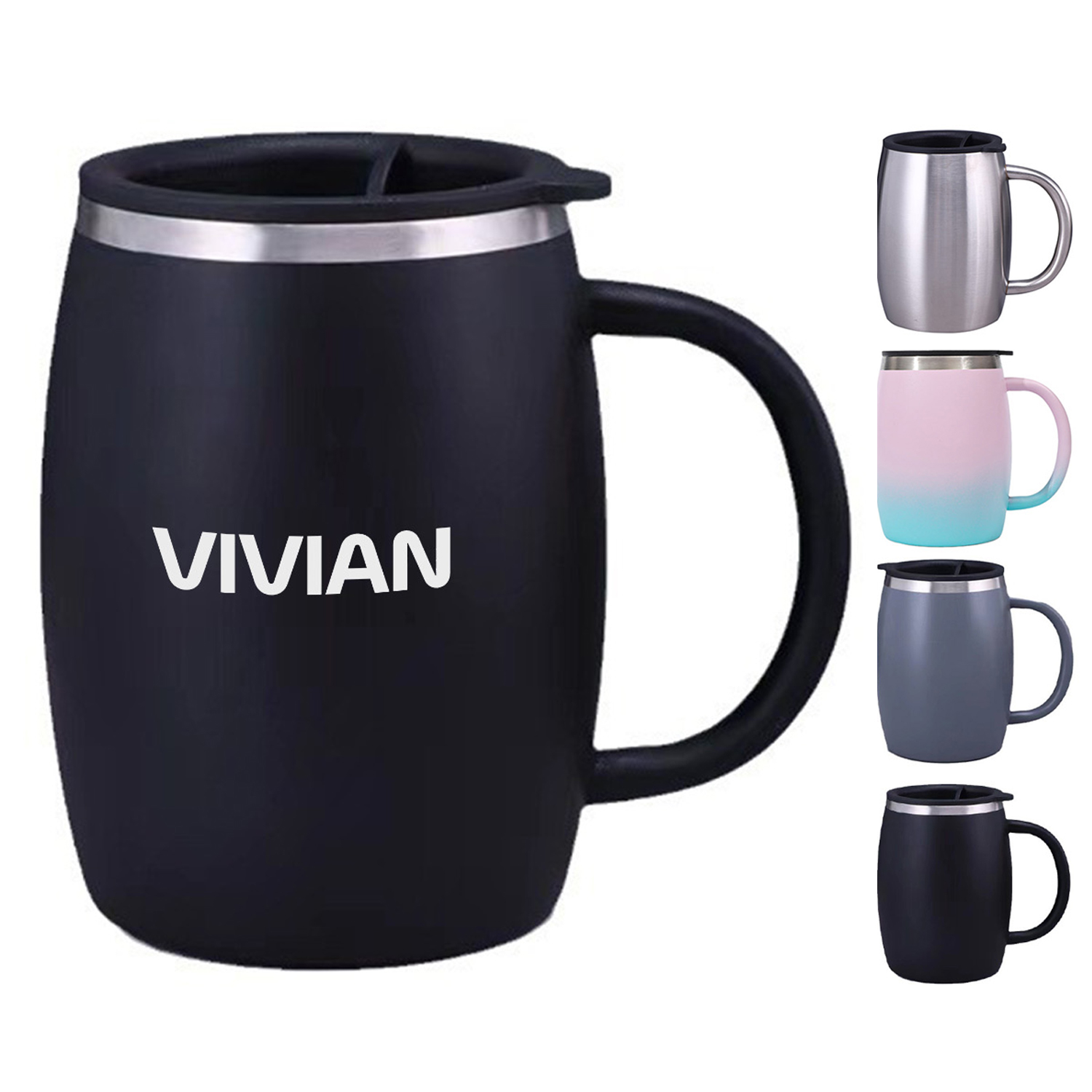 14oz Curved Double Wall Stainless Steel Insulated Mug