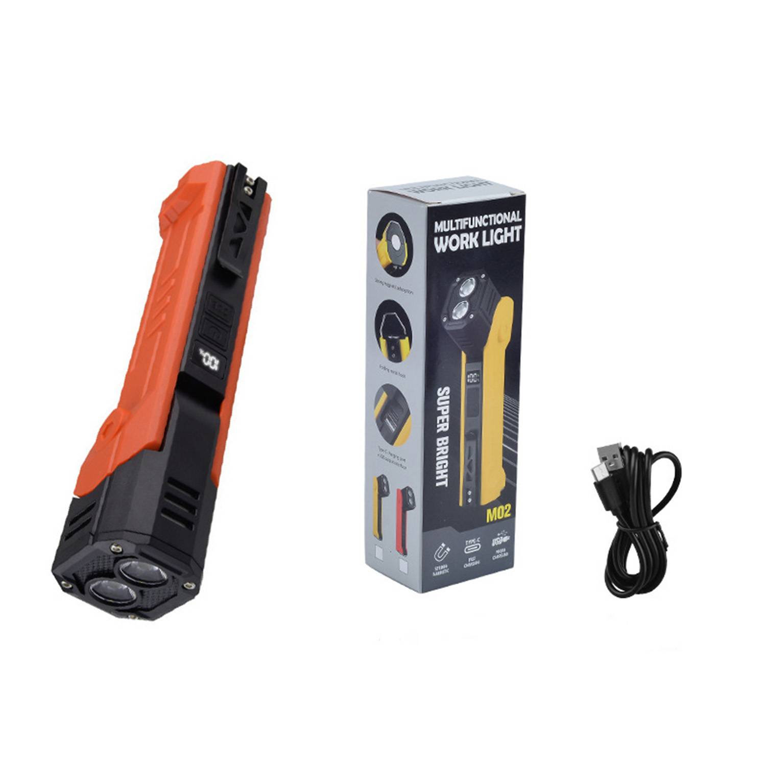 COB Adjustable Flashlight - Magnetic Base & Hanging Hook - Image 12