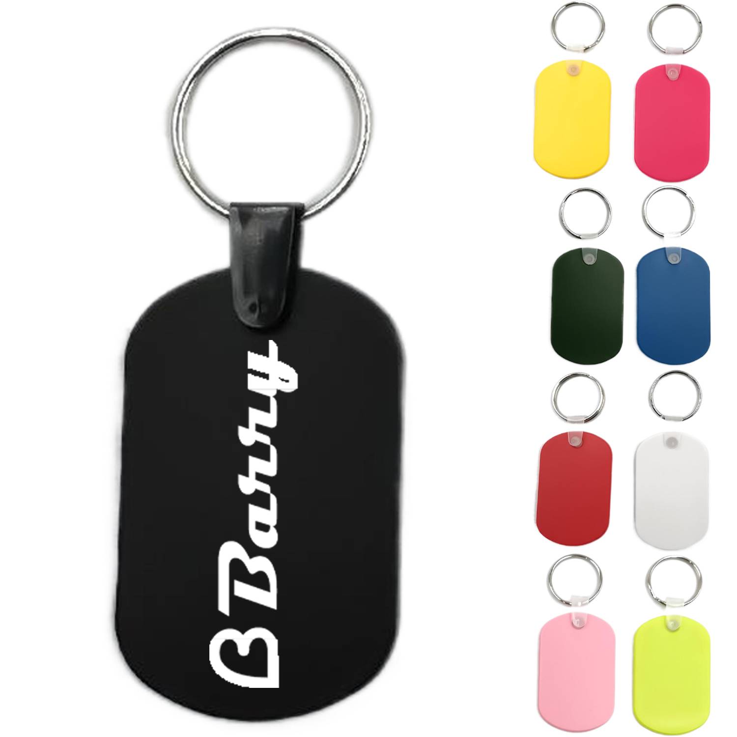 Soft Oval PVC Plastic Key Tag