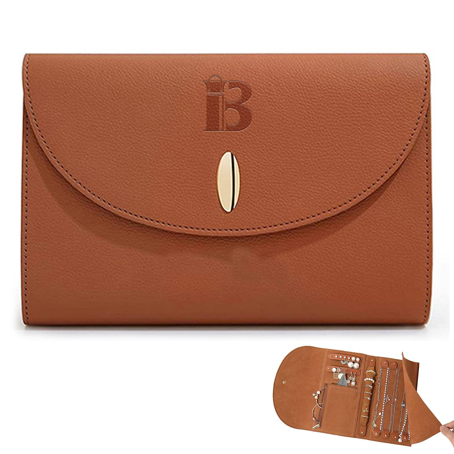 PU Large portable travel jewelry storage bag