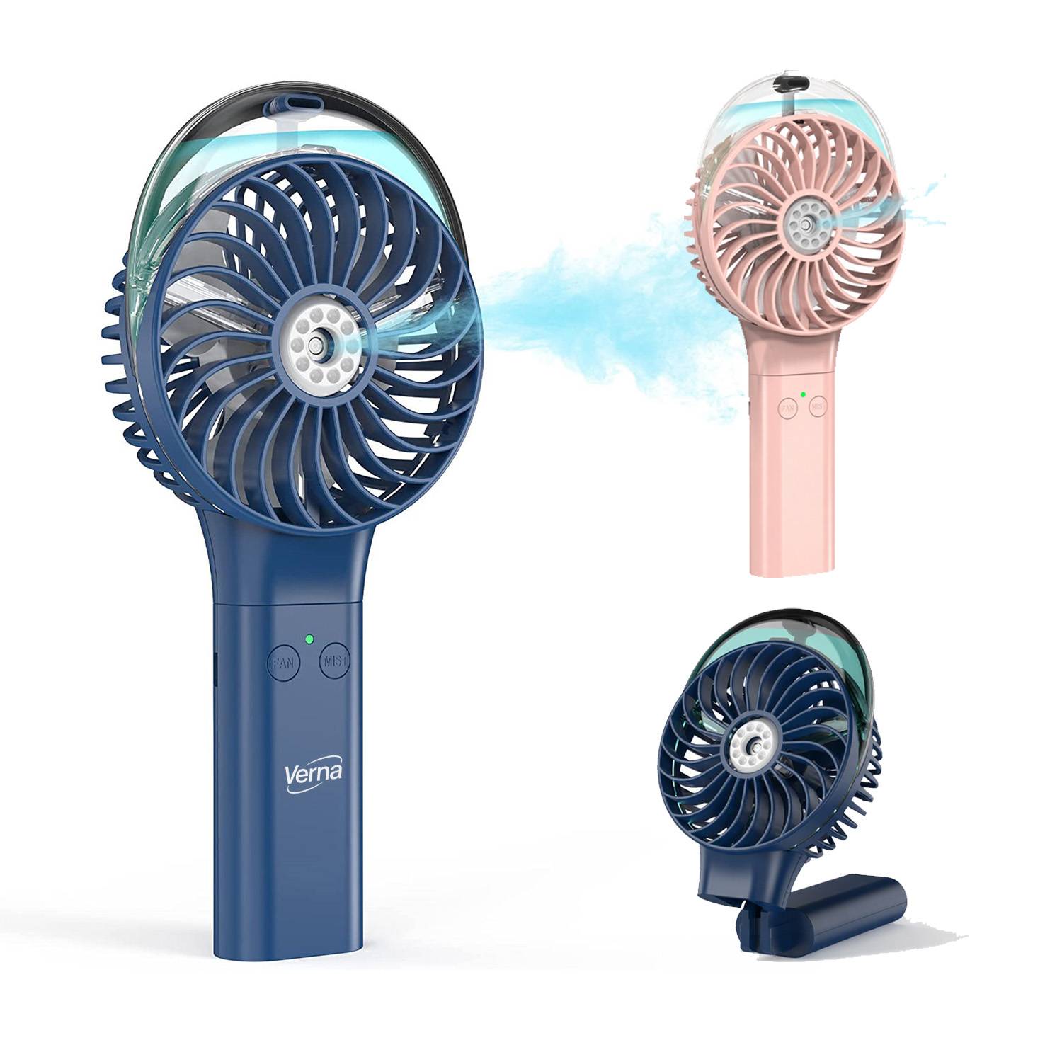 Mini Plastic Rechargeable Handheld Mist Fan