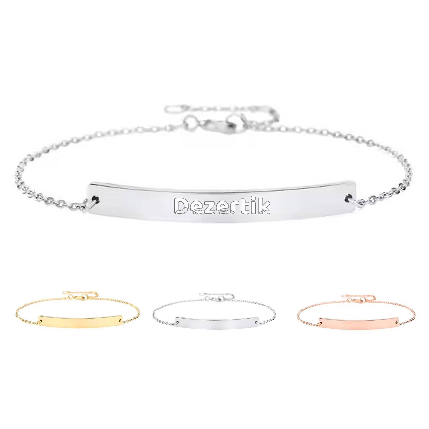 Personalized Stainless Steel Chain Bracelet