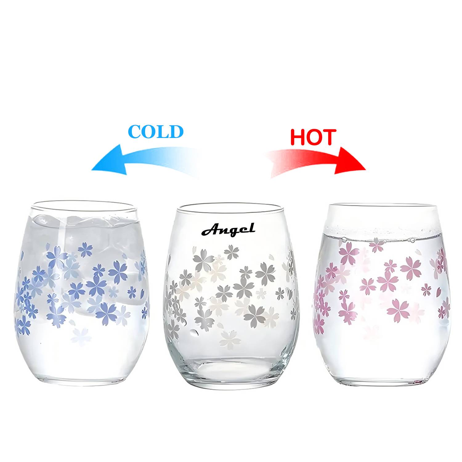 12oz Color Changing Glass Cup Heat-Resistant & Durable