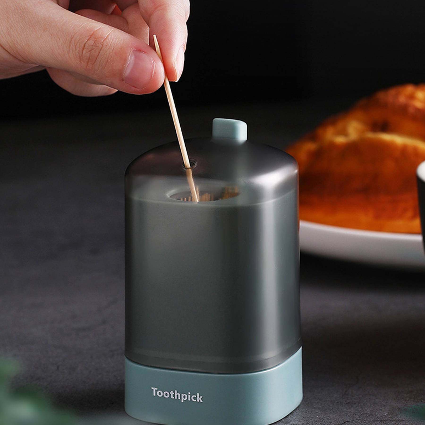 Press Type Plastic Toothpick Jar - Image 4