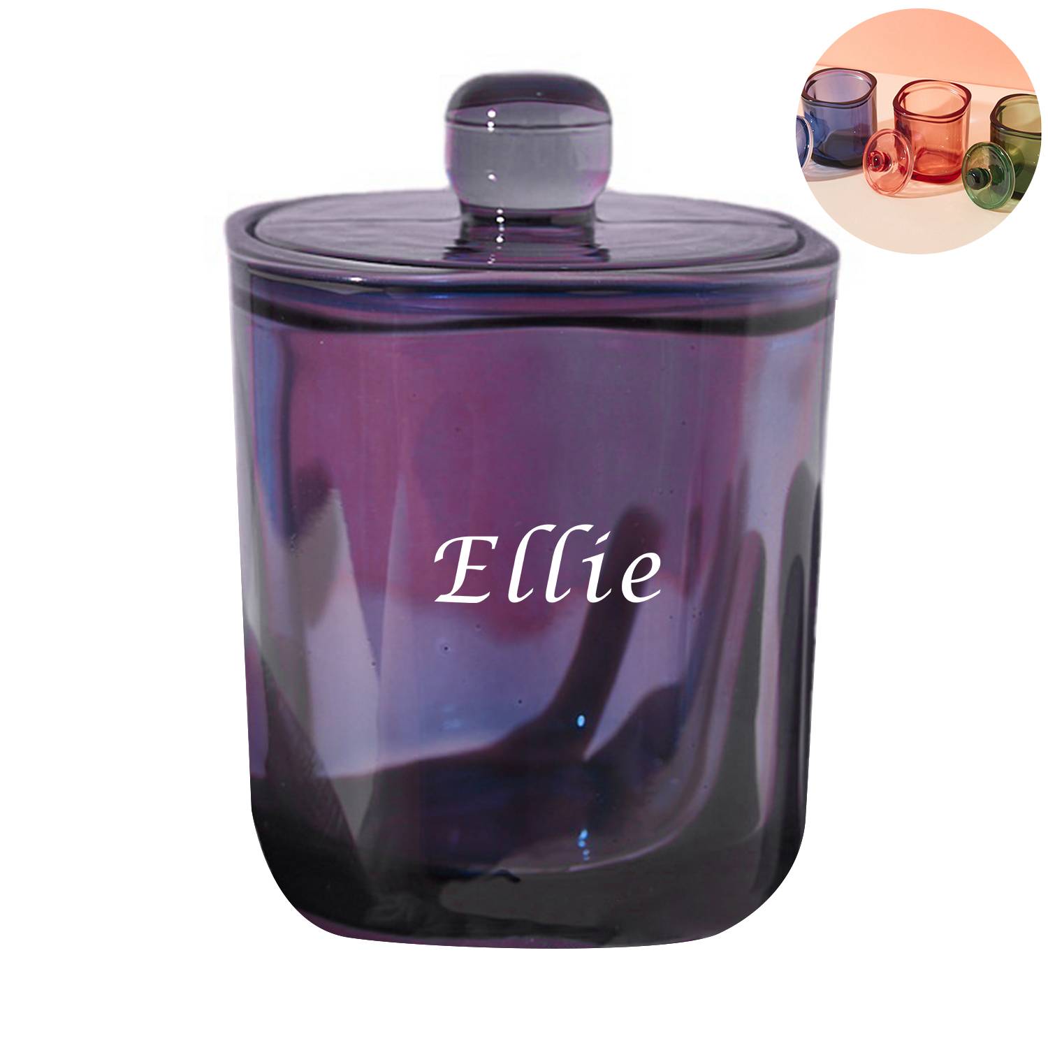 200ml Colored Glass Candle Holders