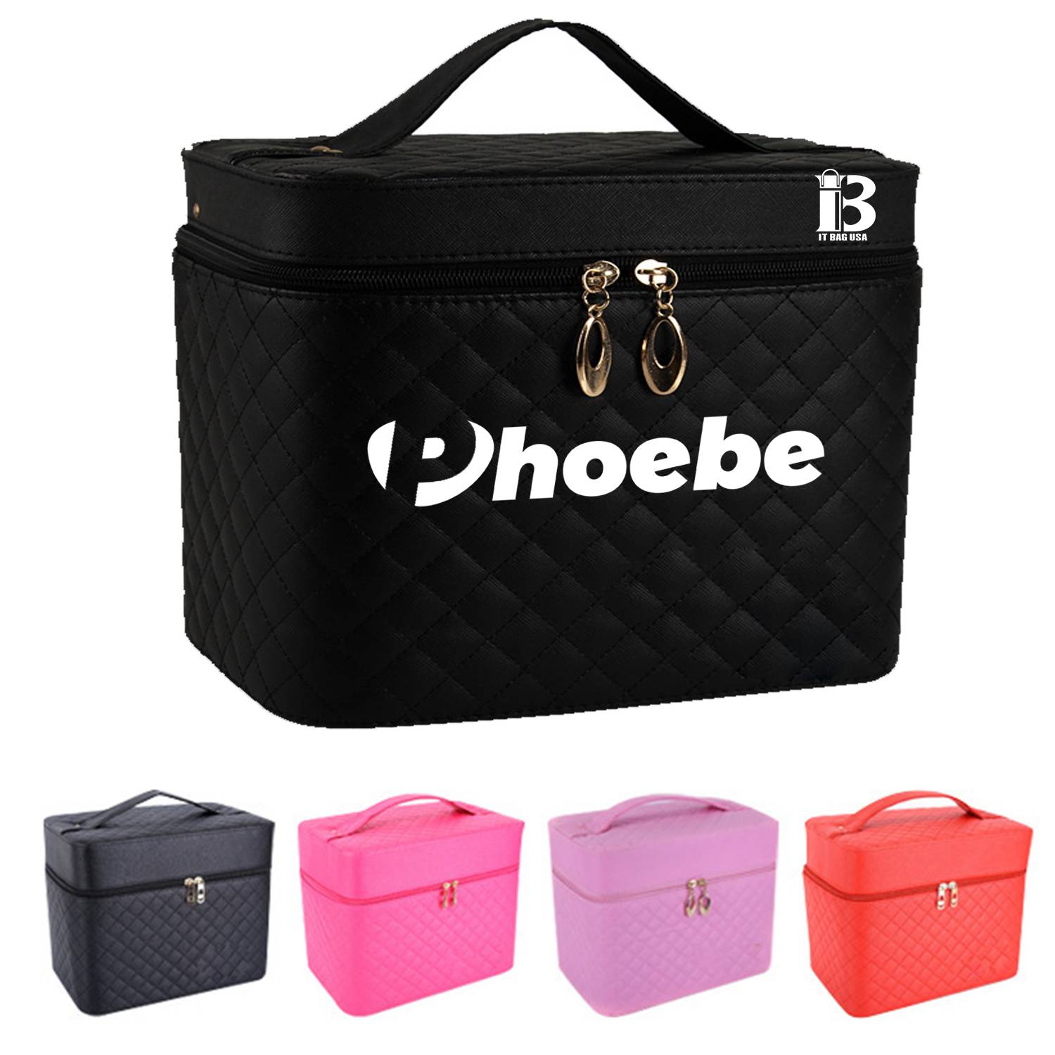 Cosmetic Travel Bag Checkered Makeup Bag