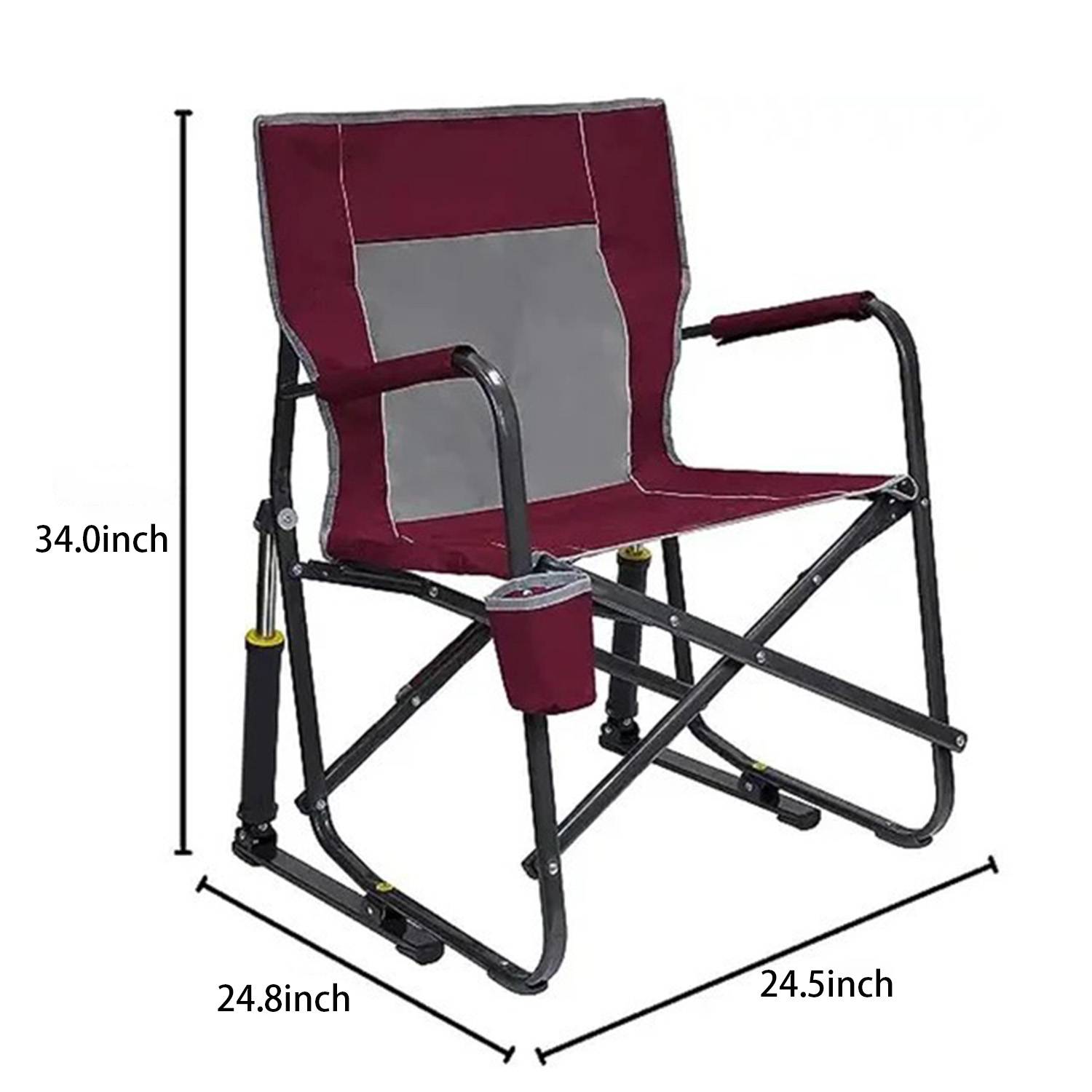 Portable Foldable Steel Camping Chair for Outdoor Fishing - Image 5