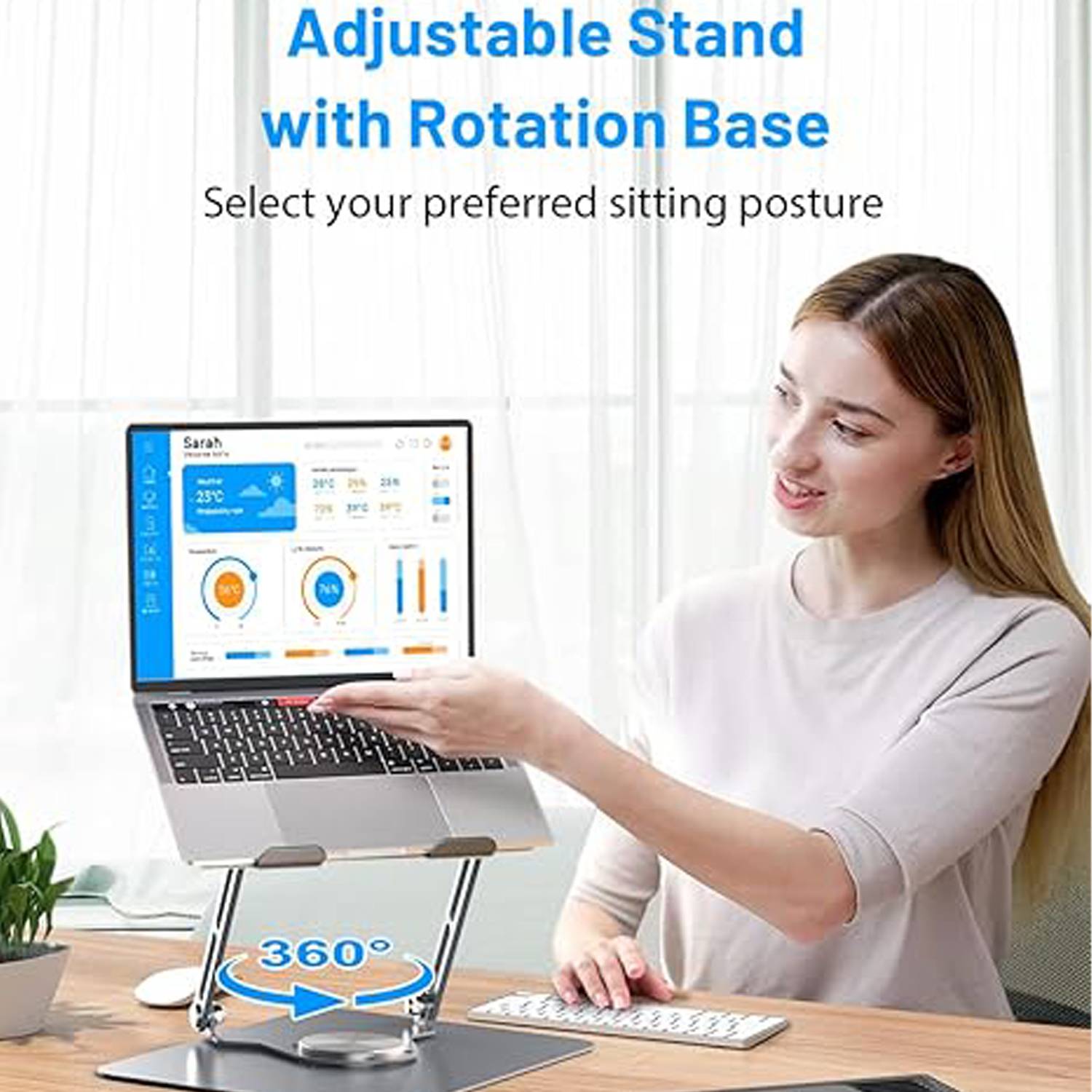 Semiconductor Laptop Cooler Stand - Adjustable Rotating Base - Image 5