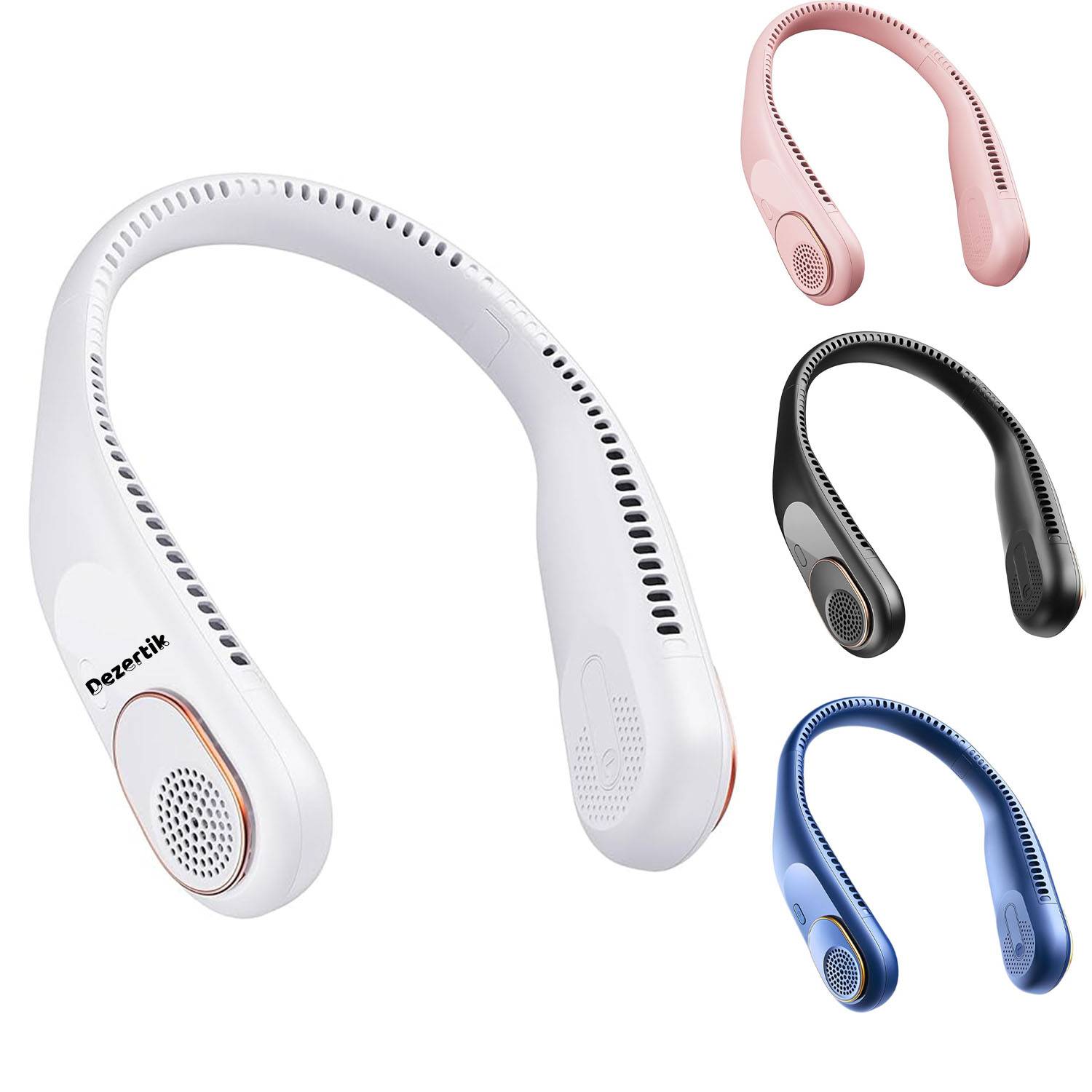 Plastic USB Rechargeable Hanging Neck Fan