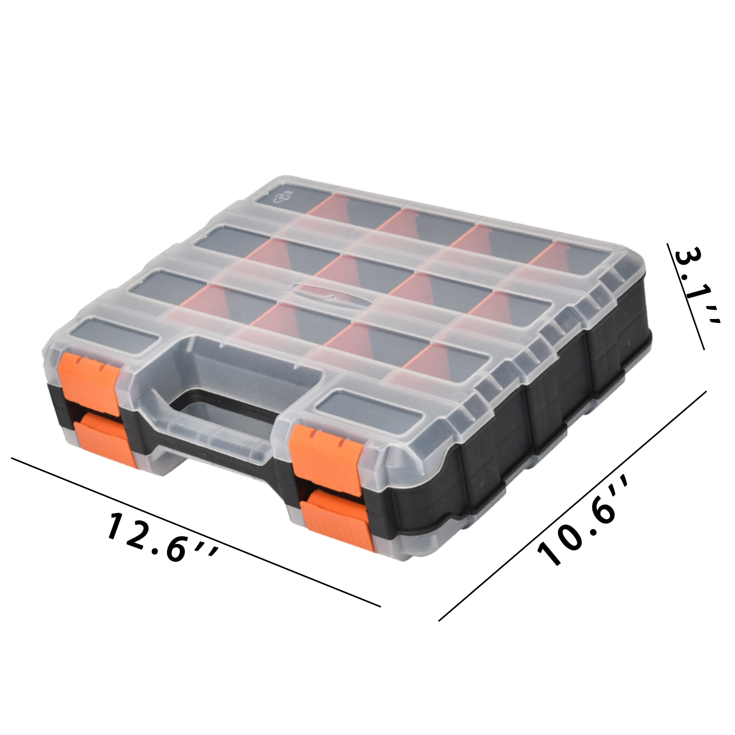 PP Plastic Double Sided 34 Grid Tool Organizer Box - Image 4