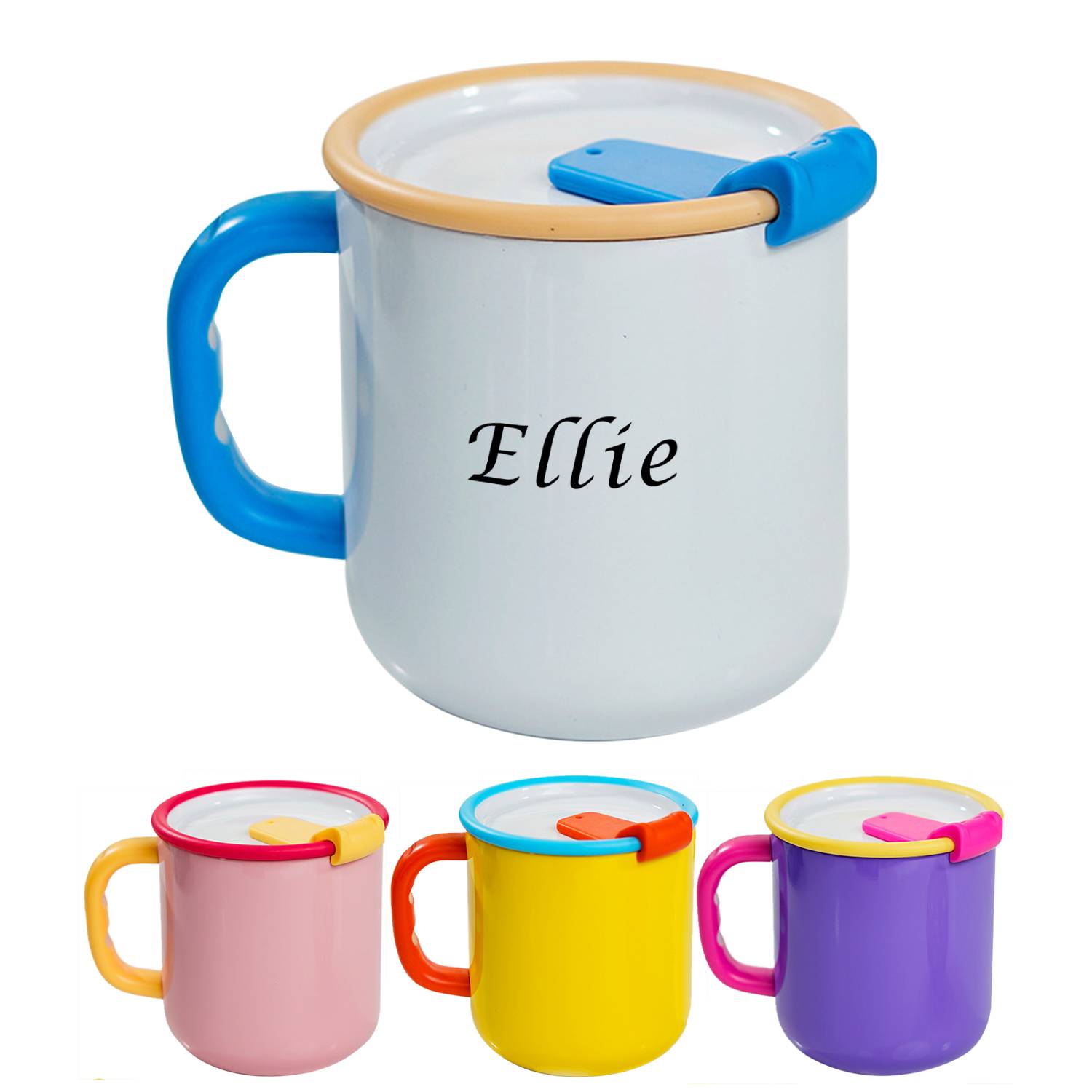 11.8 oz Ceramic Mug with Lid and Handle