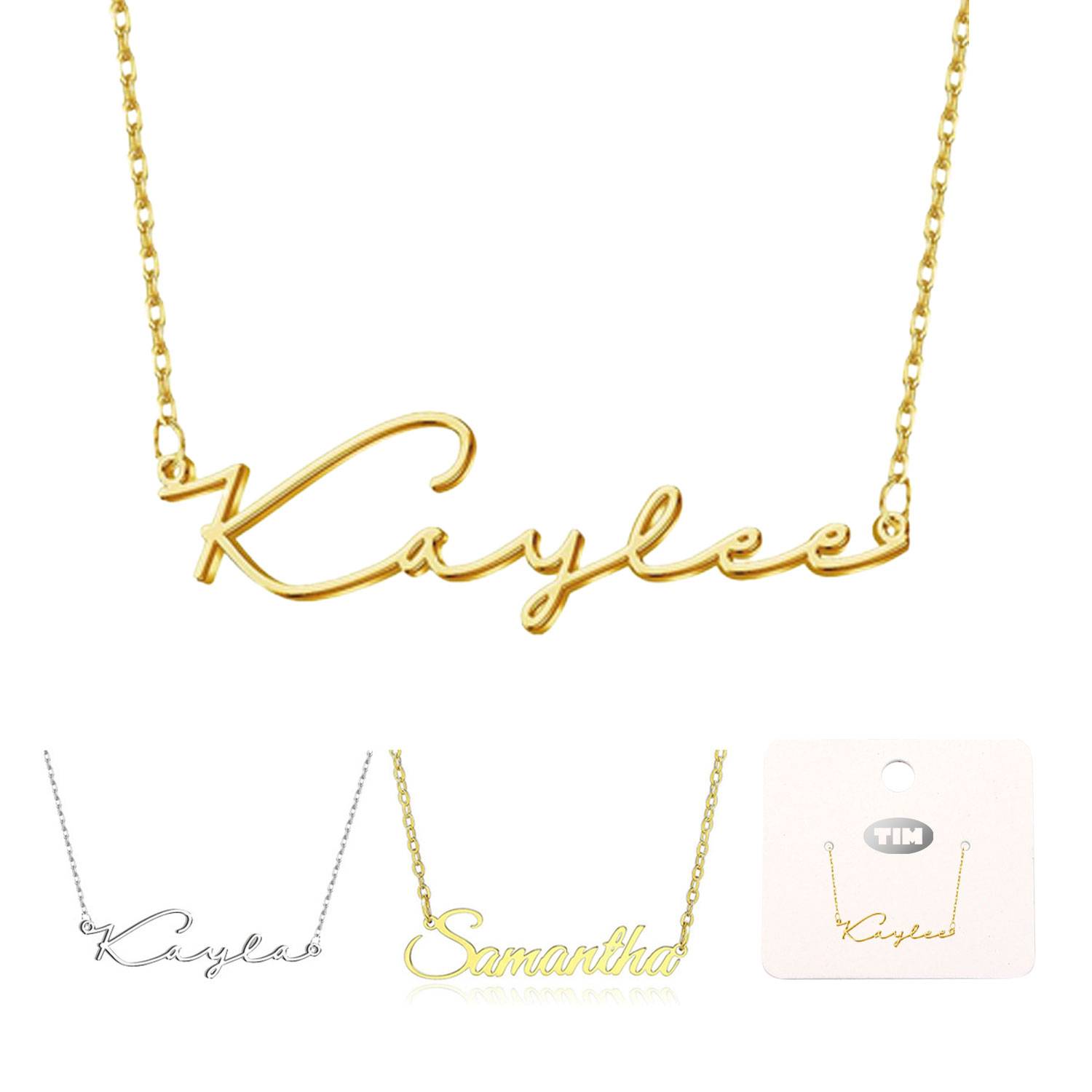 Custom Personalised 18K Gold Plated Name Necklace
