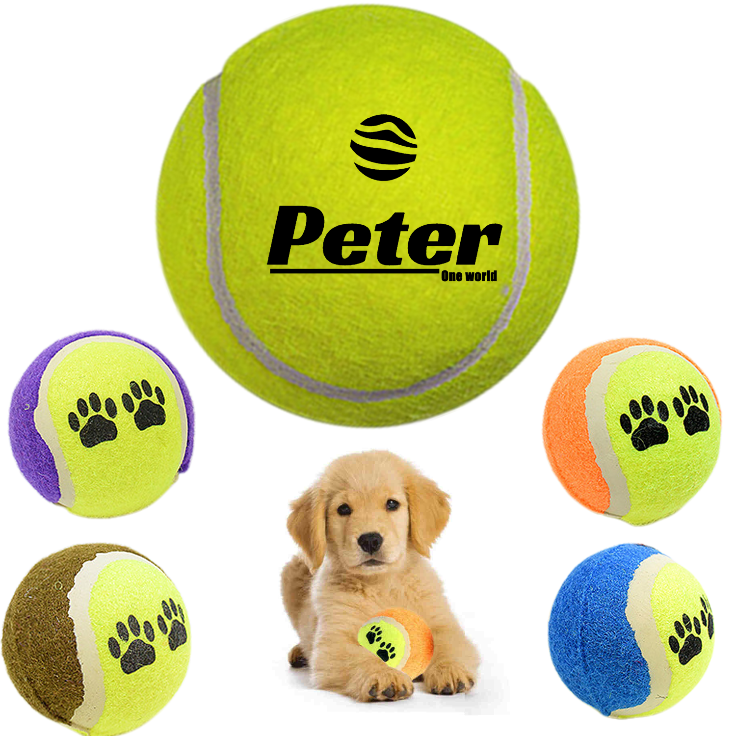 Rubber Pet Interactive Chew Training Tennis Ball