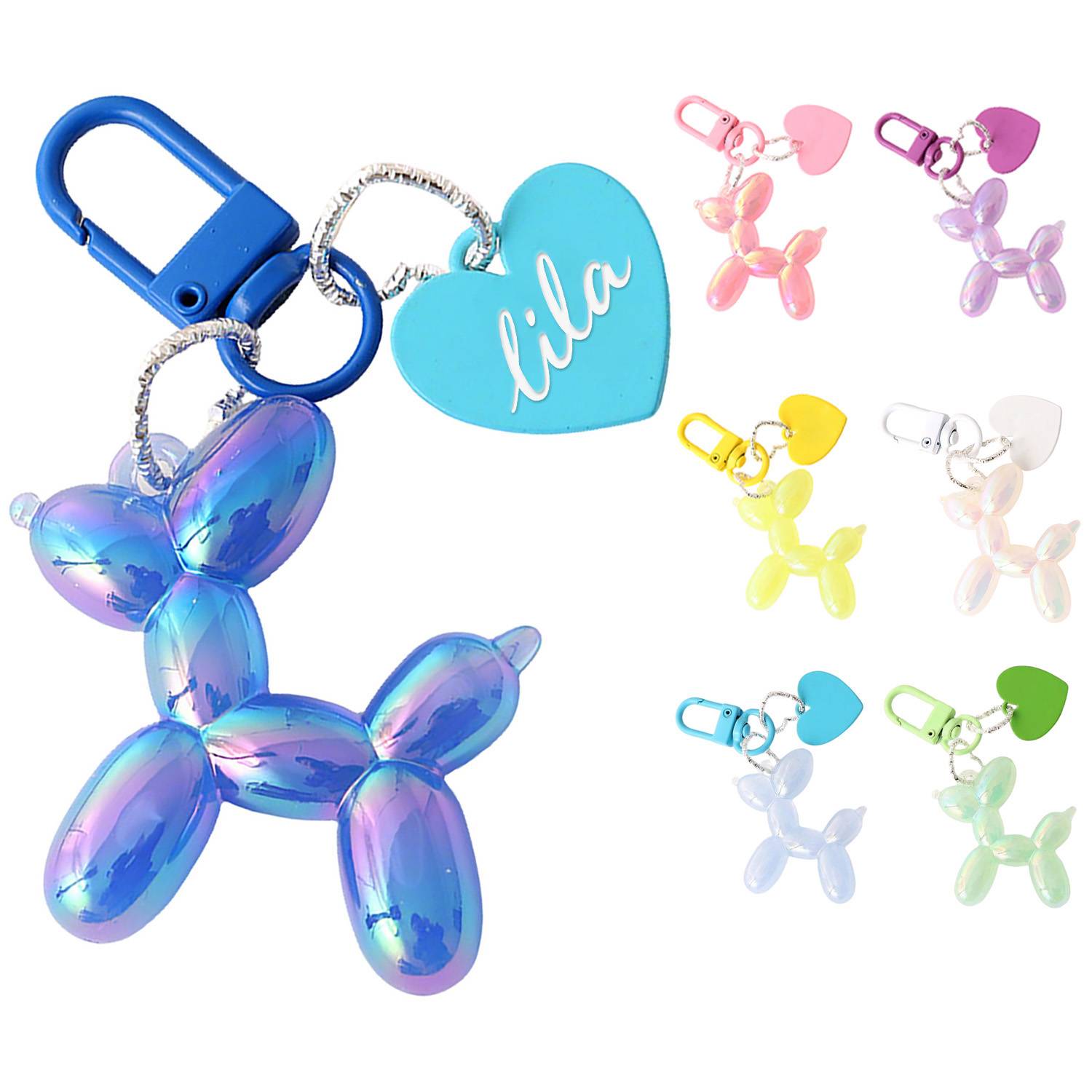 Balloon Dog Pendant Keychain