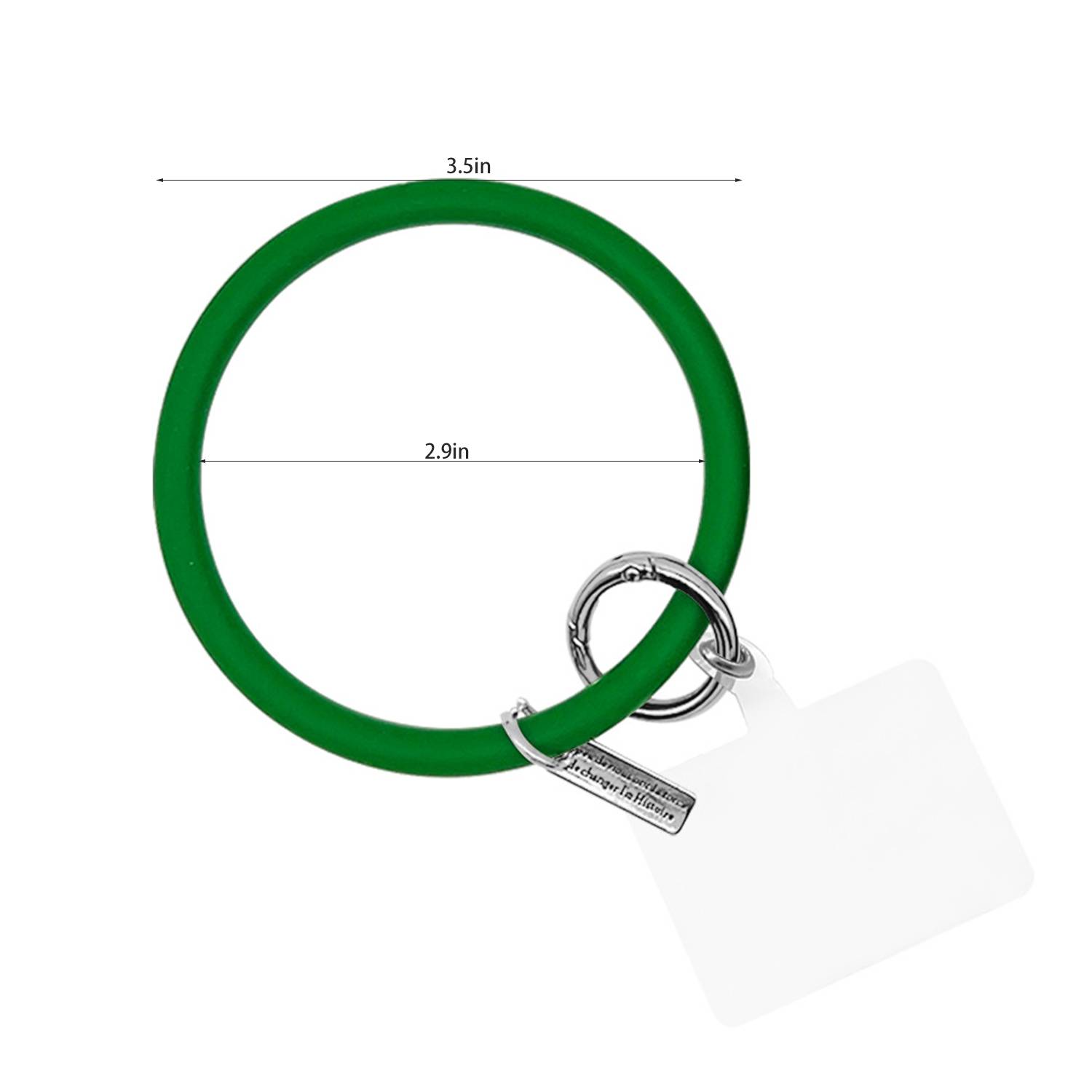 Round Silicone Bracelet Keychain - Image 4