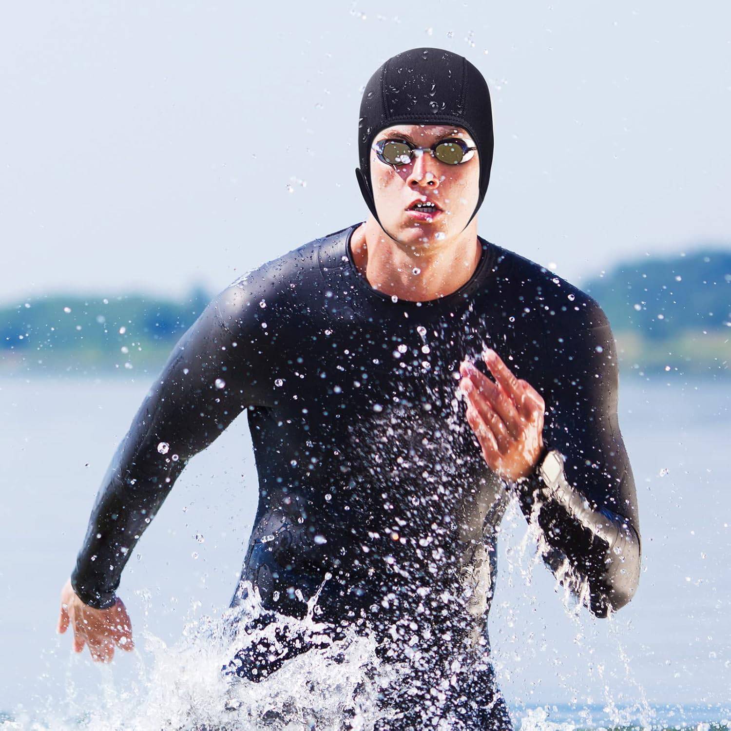 Soft Neoprene Diving Hood w/ Chin Strap for Men Women - Image 8