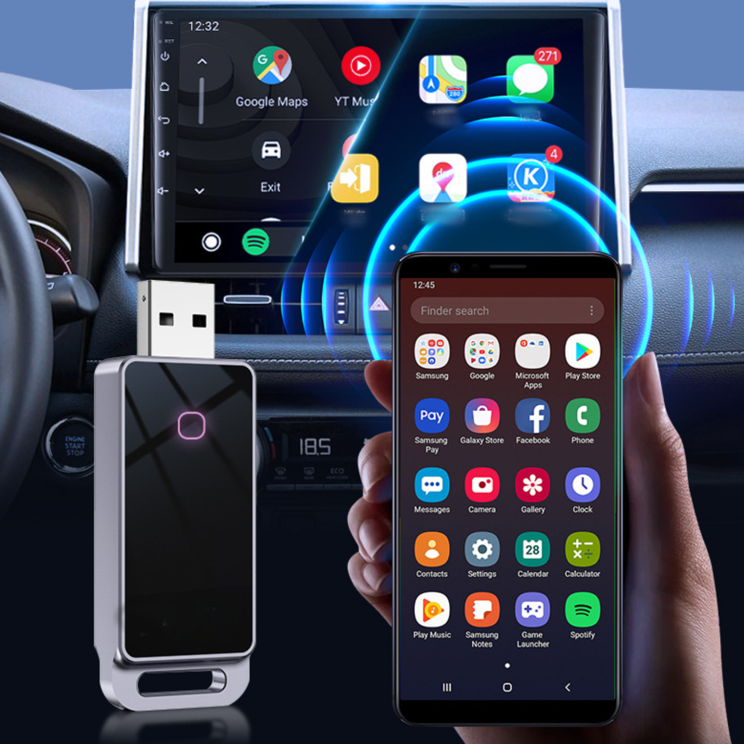 Vehicle USB Wireless CarPlay Adapter - Image 5