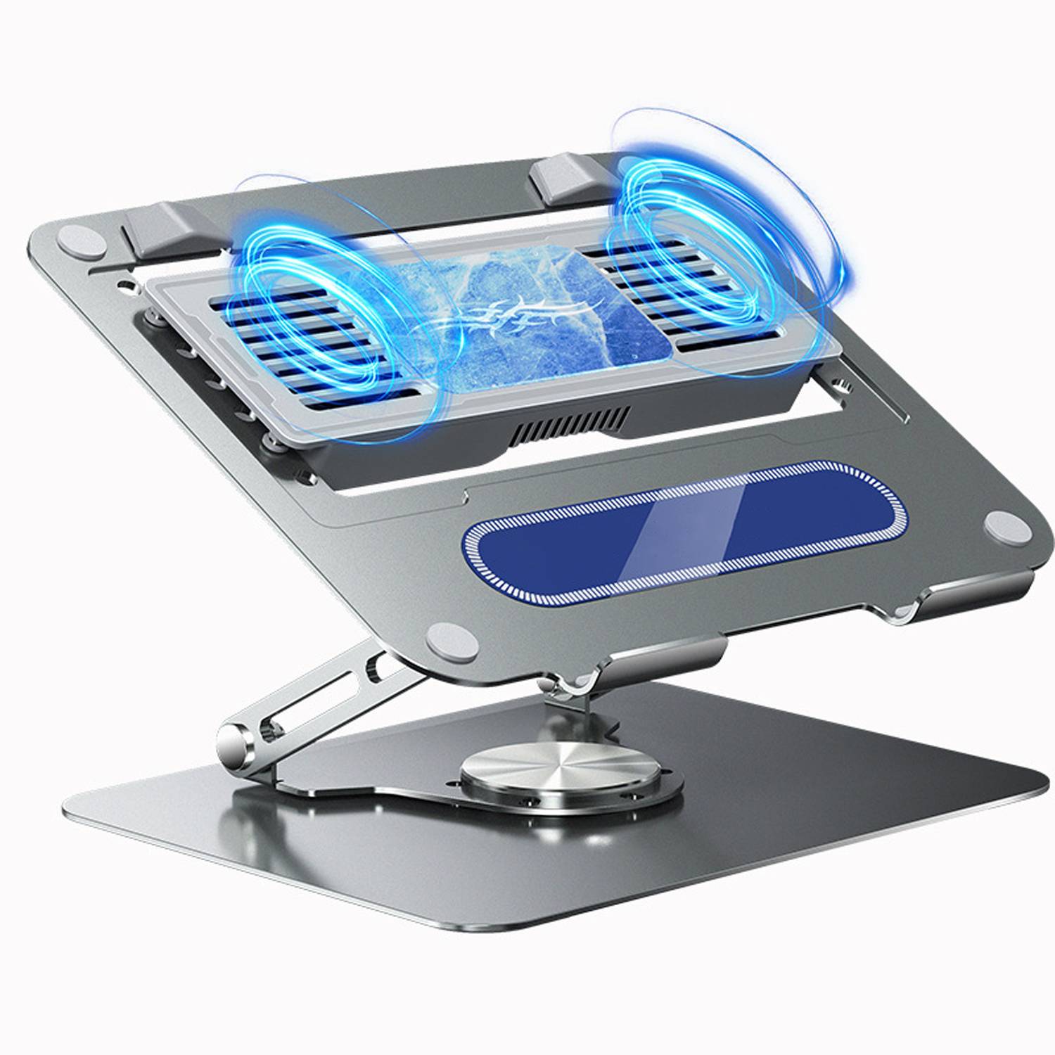 Semiconductor Laptop Cooler Stand - Adjustable Rotating Base - Image 3