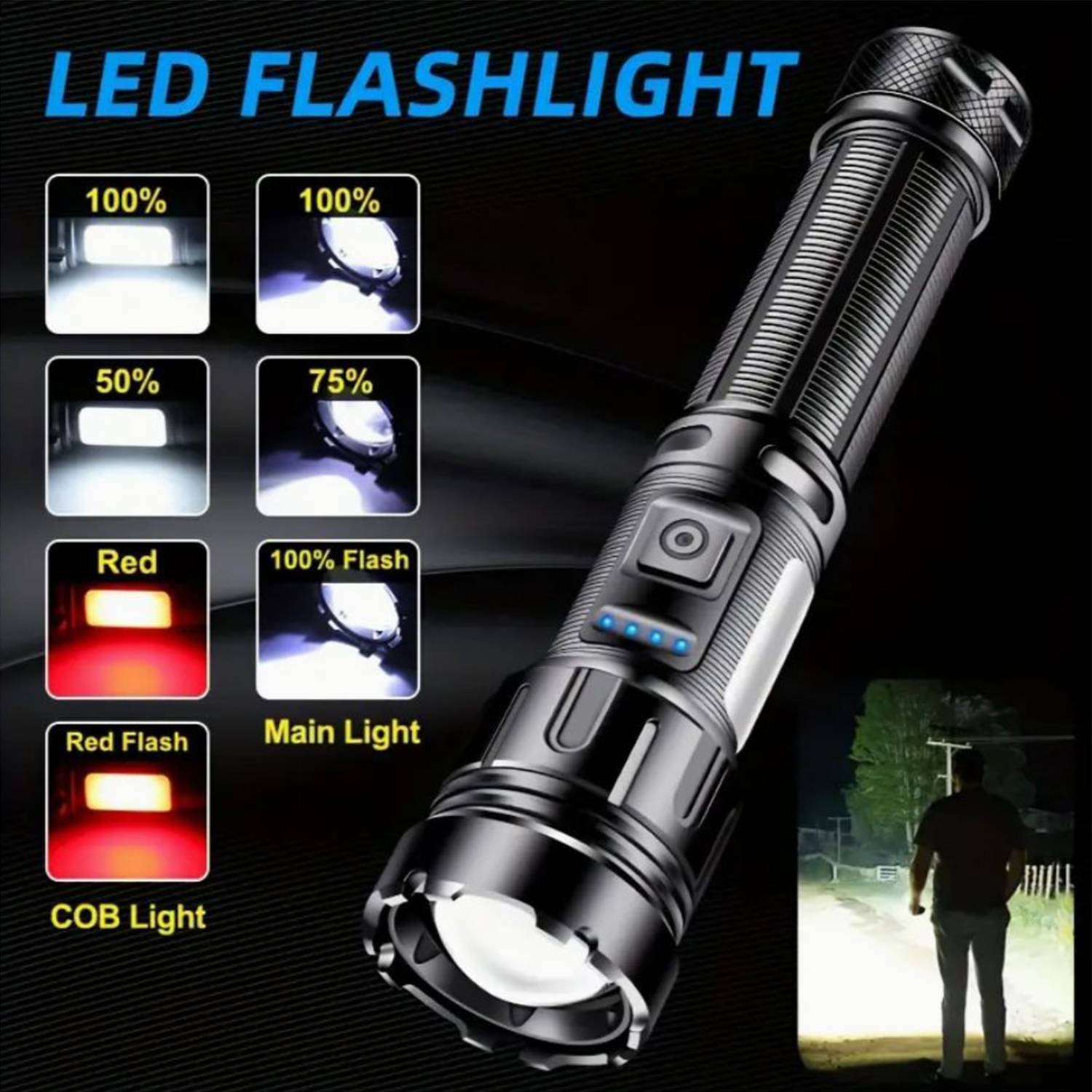 Outdoor Rechargeable LED Flashlight - Image 5