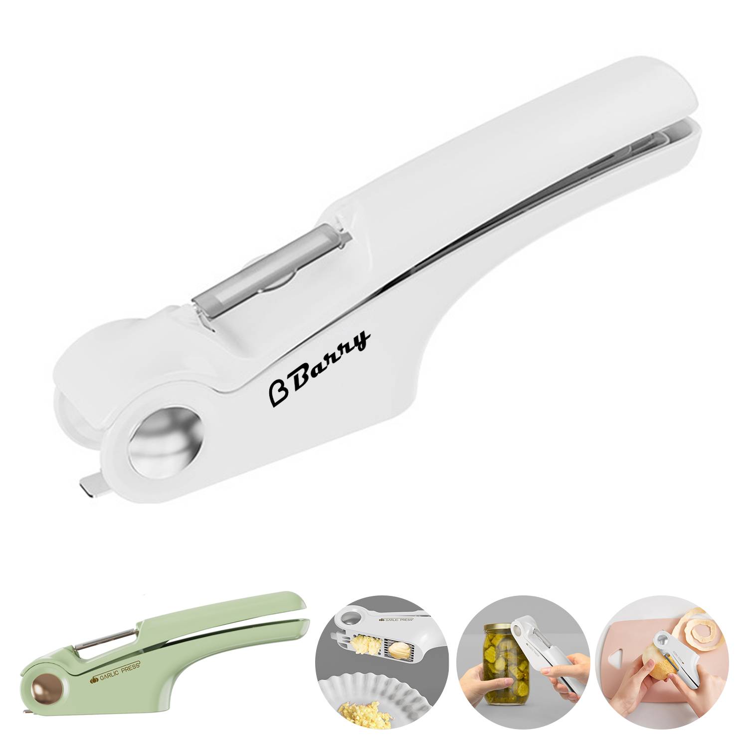 4 IN 1 ABS Multifunctional manual garlic mincer