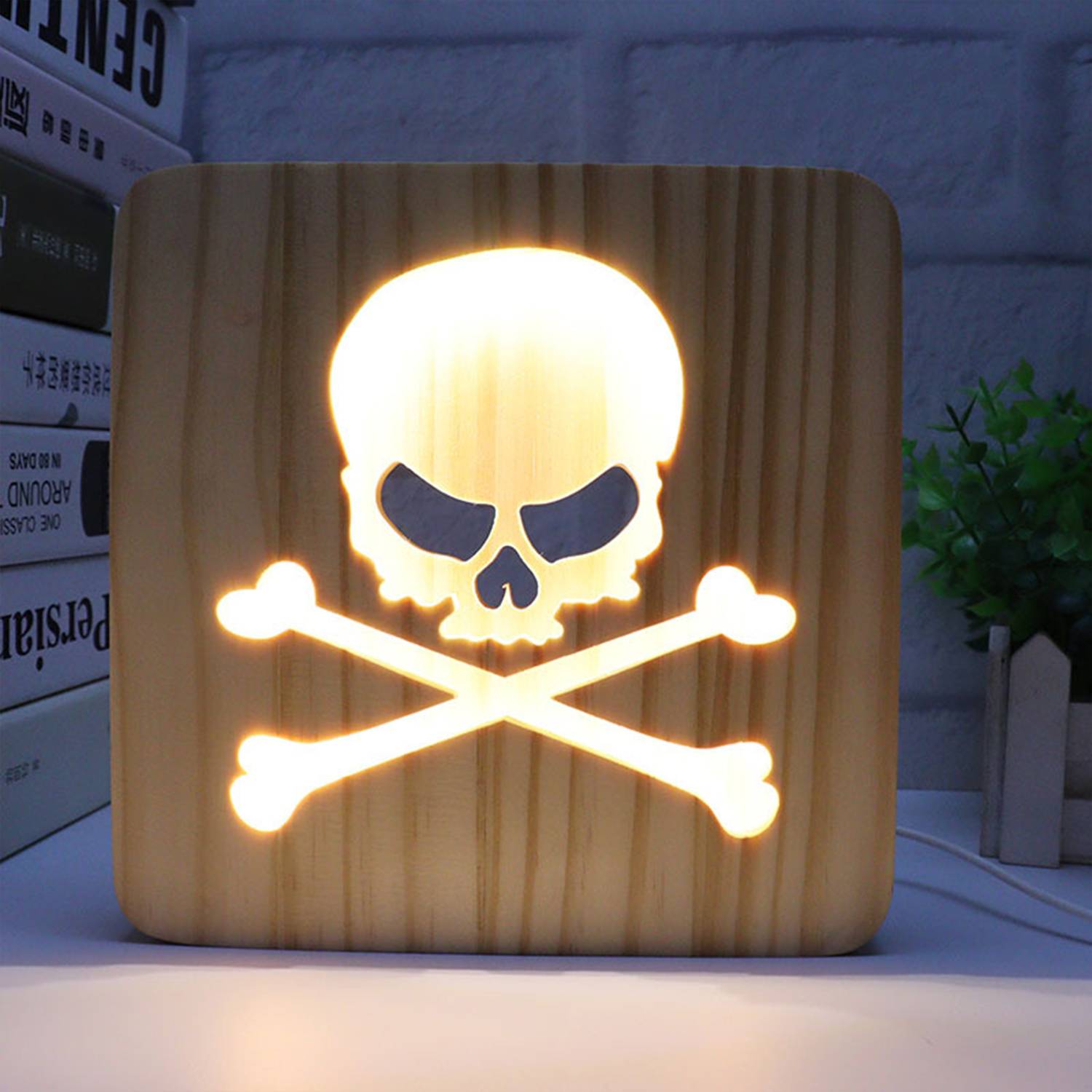 Solid Wood Bedside Craft Table Lamp - Image 6