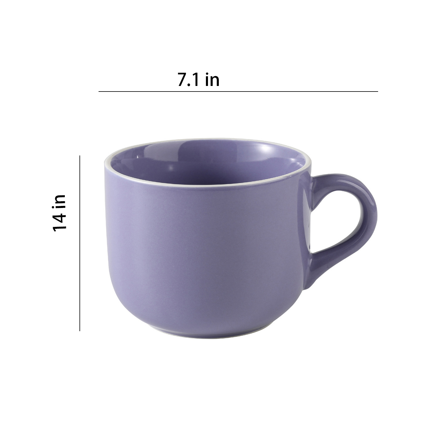 20oz Large Capacity Ceramic Mug w/ Handle - Image 4