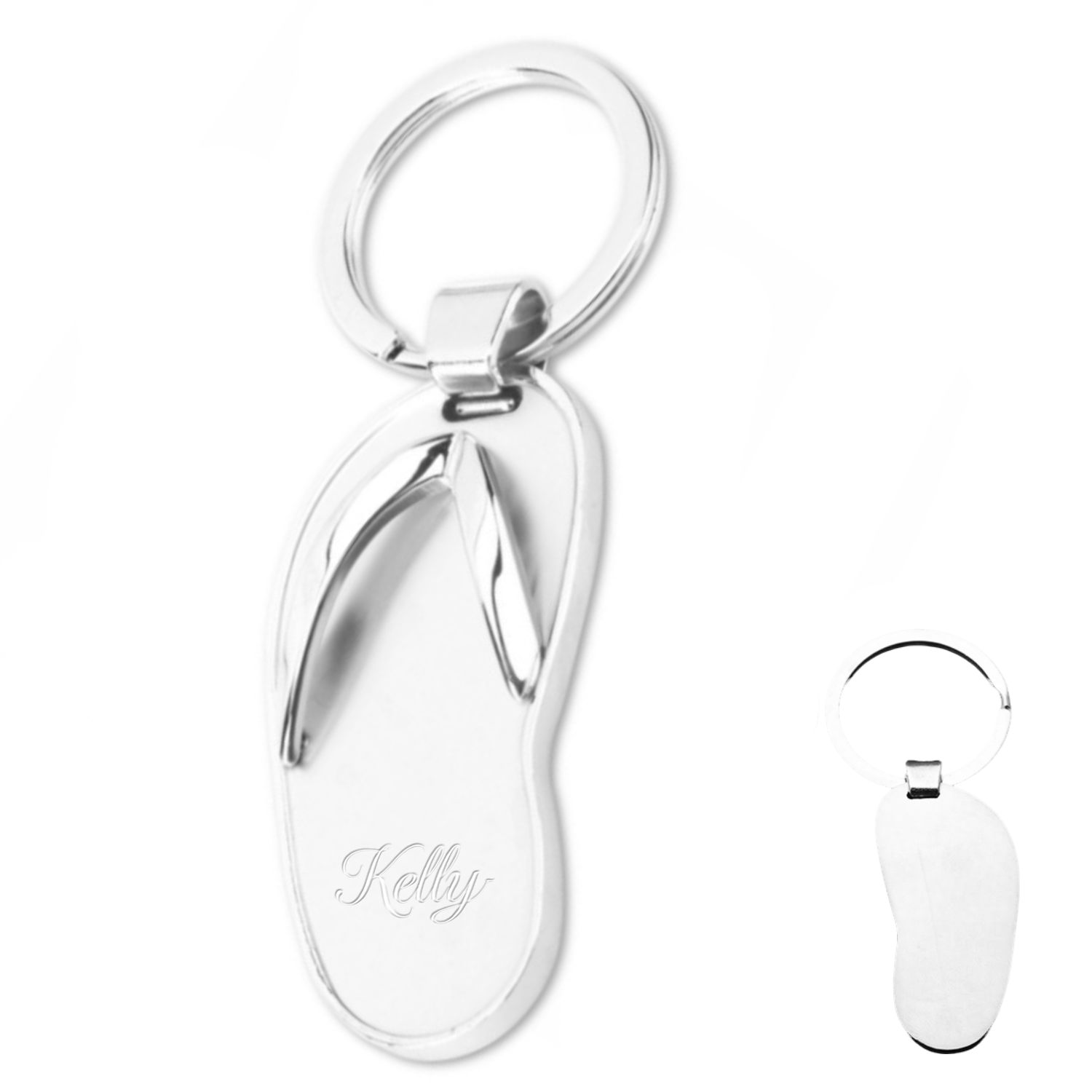 Zinc Alloy Metal Sandal Shaped Keychain