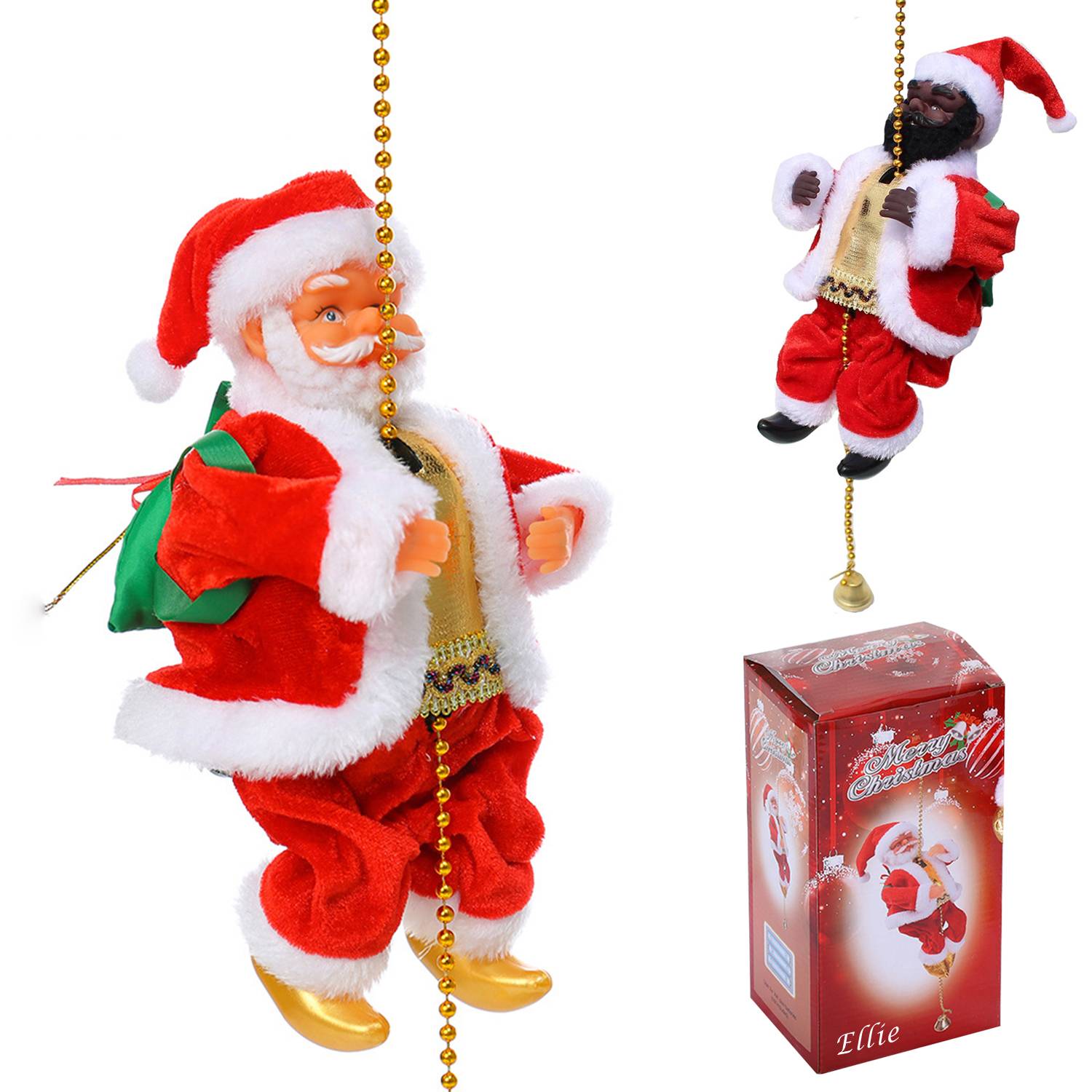 Electric Climbing Santa Claus Decoration