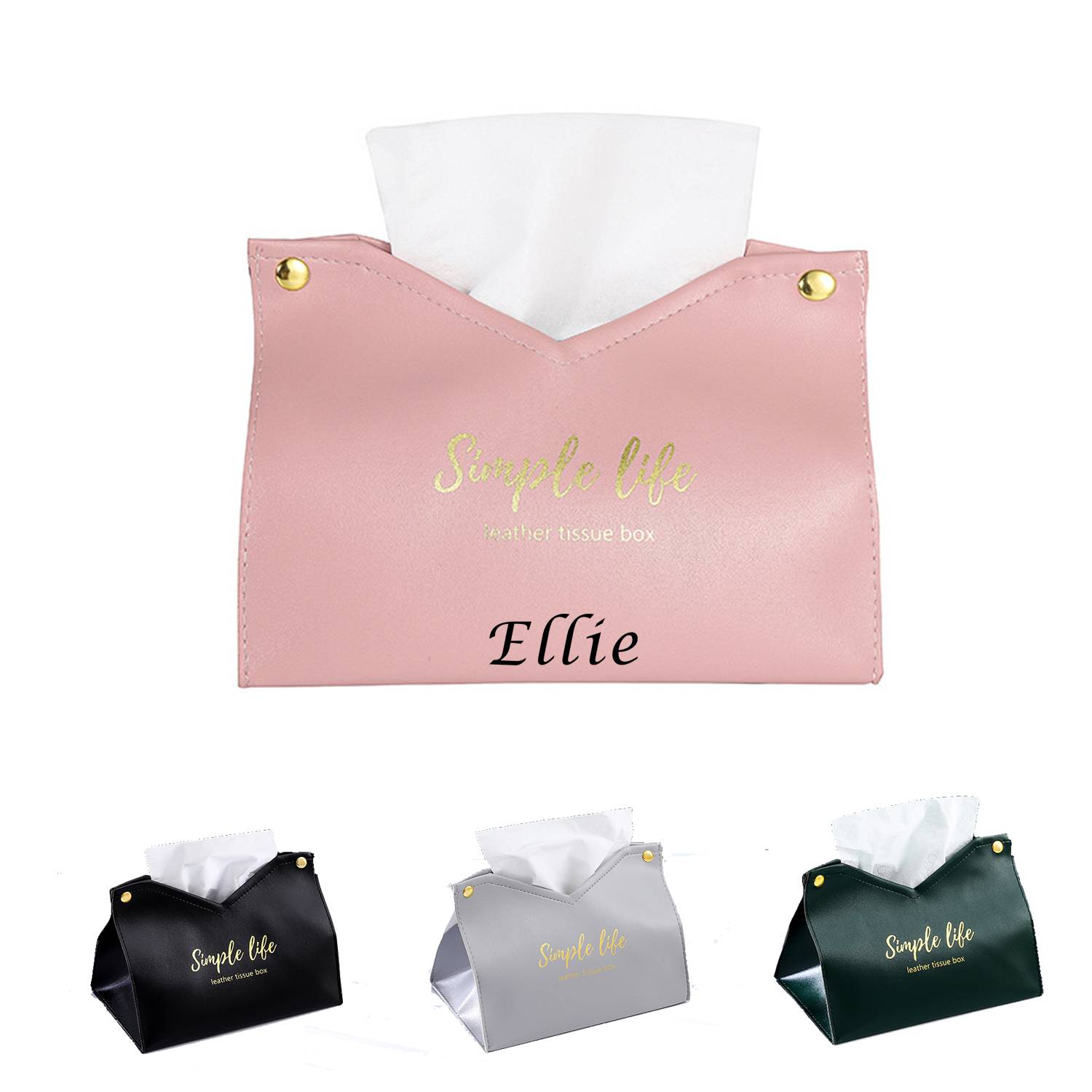 PU Leather Tissue Box Holder