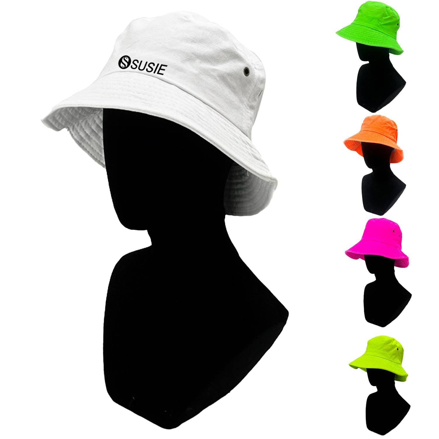 Cotton Breathable Fluorescent Bucket Hat