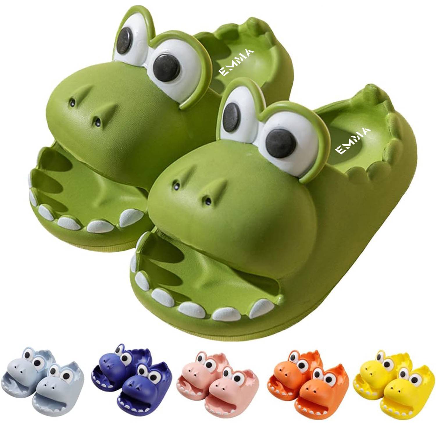 Dinosaur Slippers for Women Men Kids Anti-Slip Bathroom