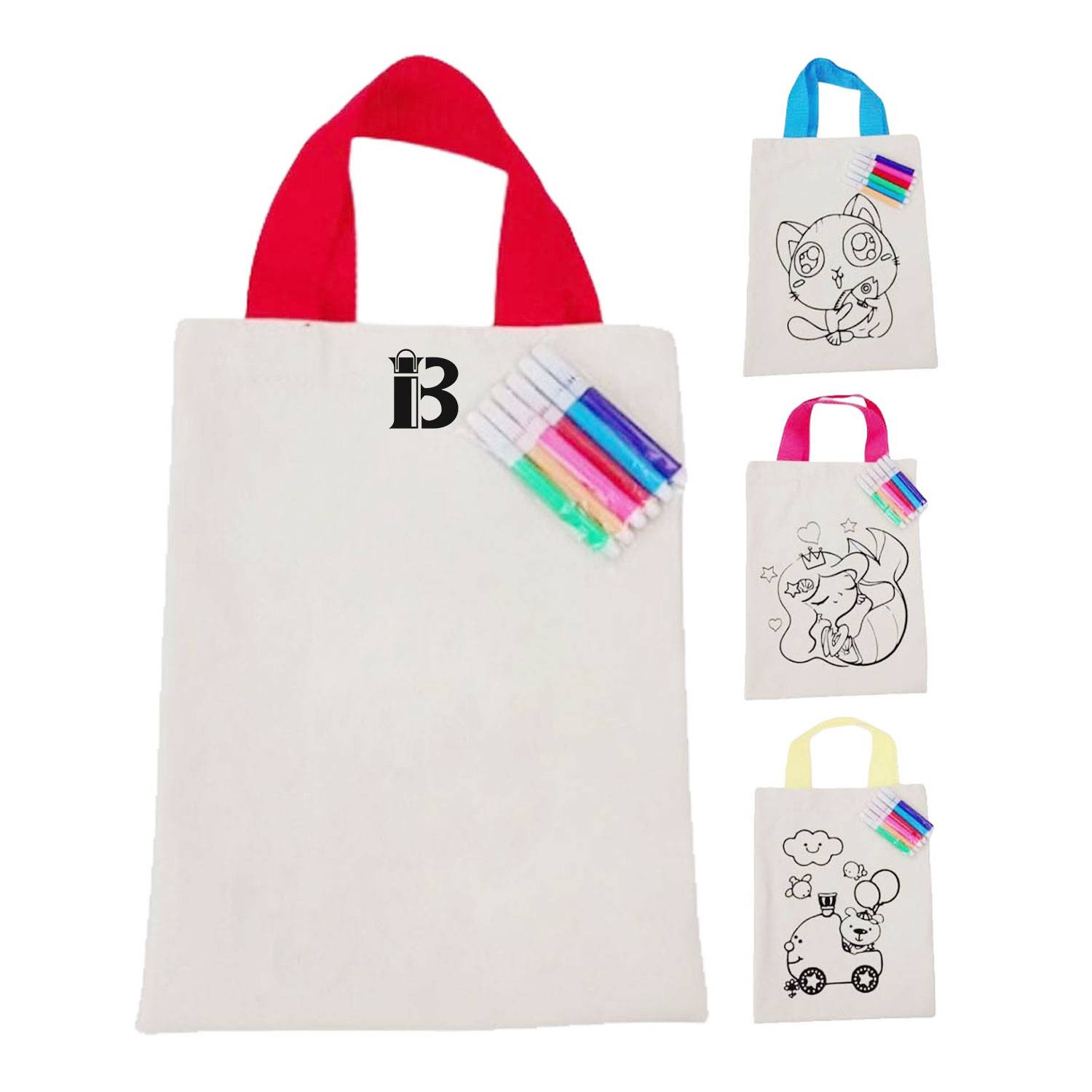 DIY Coloring Handheld Kindergarten Canvas Bag