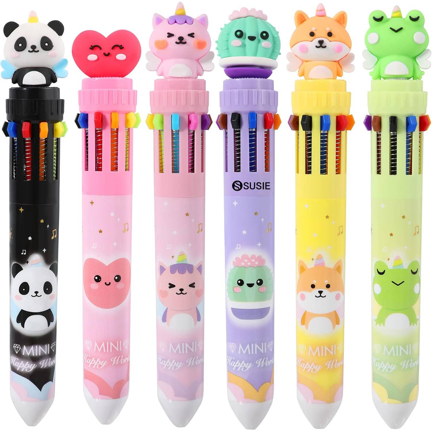 Multicolor Cartoon Silicone Ballpoint Pen for Students